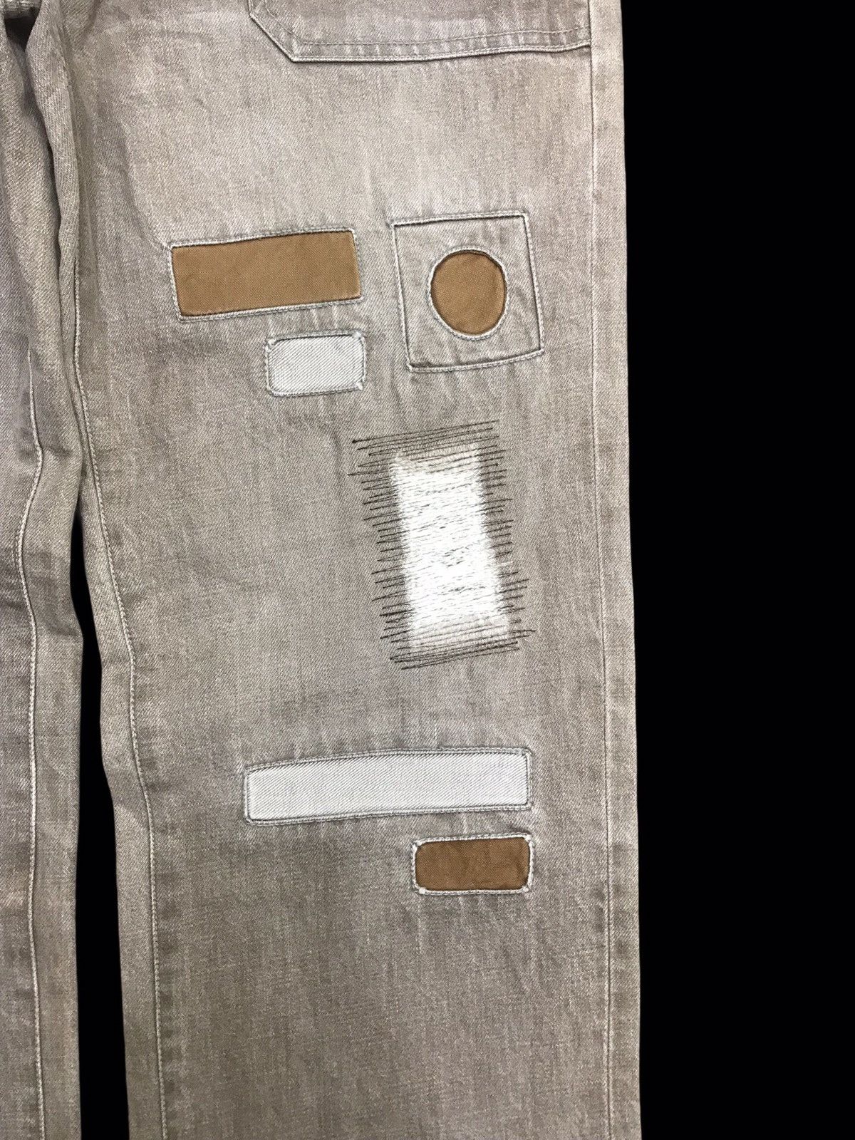 Japanese Brand 💥DENIM ART💥Archival Kelen Patchwork Wide Baker Denim F254 Size US 32 / EU 48 - 5 Thumbnail
