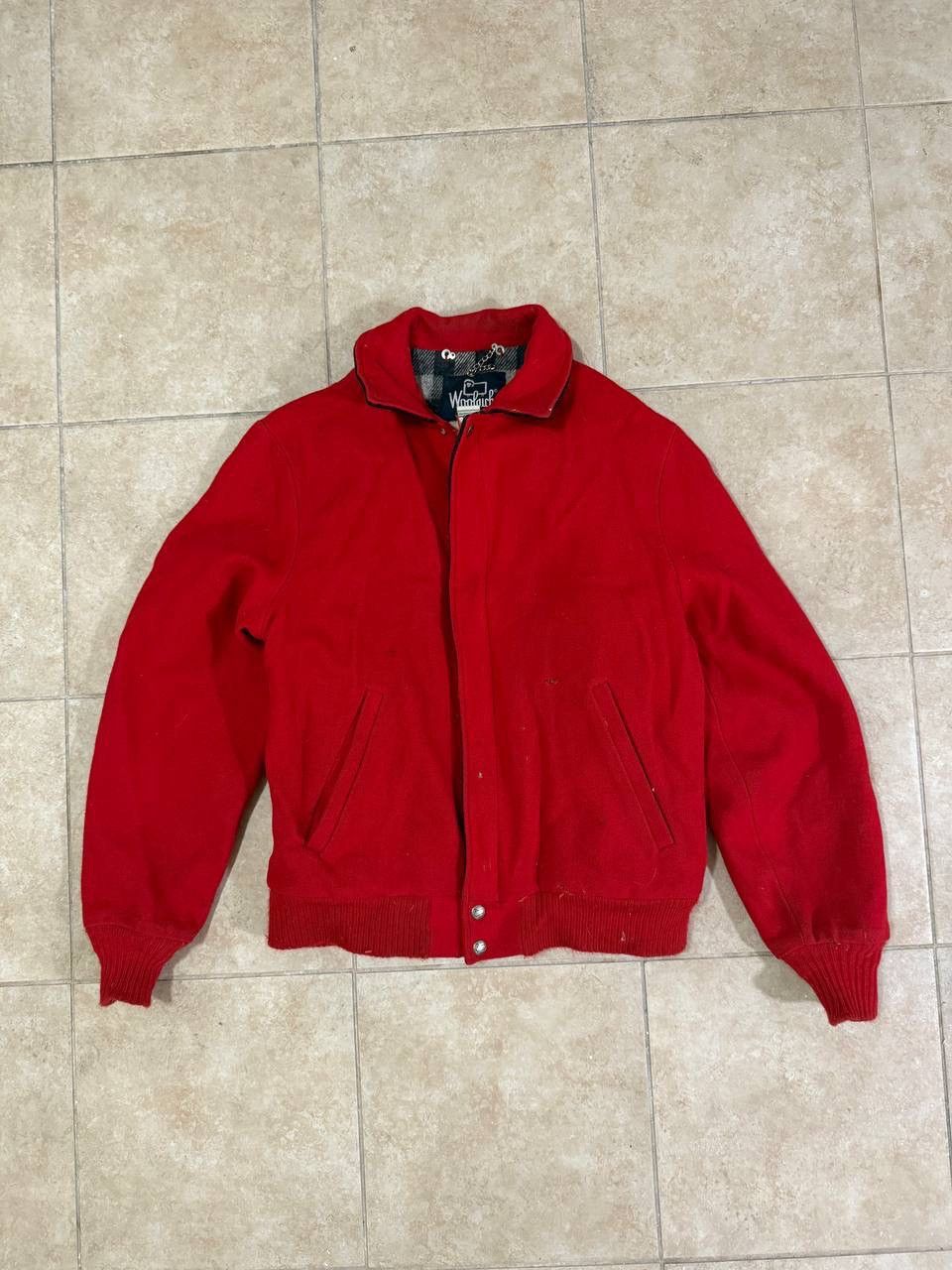 Woolrich Woolen Mills Vintage Woolrich Jacket Red Blanket Bomber Zip Wool Pocket M Size US M / EU 48-50 / 2 - 1 Thumbnail