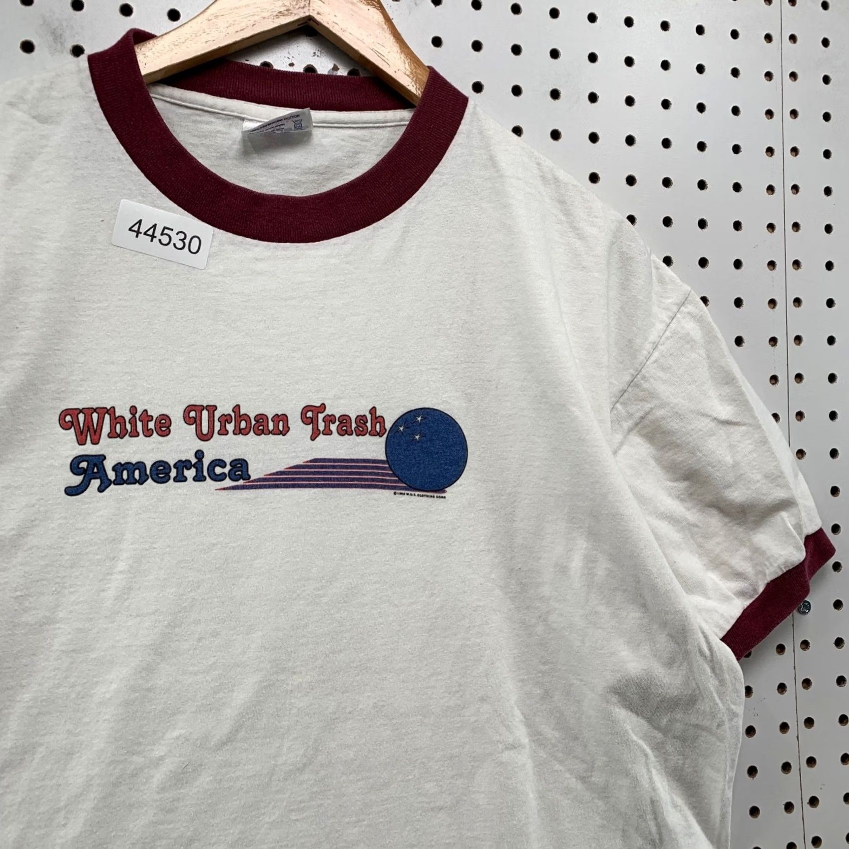 TEE JAYS VINTAGE White Urban Trash America Shirt Mens XL WUT Bowling Graphic Skate 90s Size US XL / EU 56 / 4 - 3 Thumbnail