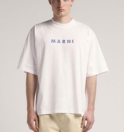 Marni o1f1d3z0326 T-Shirt in White Size US M / EU 48-50 / 2 - 1 Preview
