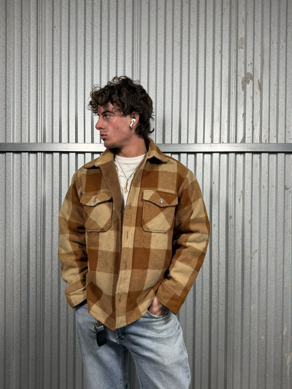 Other 60s Vintage Woolrich Plaid Fleece Western Jacket Size US L / EU 52-54 / 3 - 1 Thumbnail