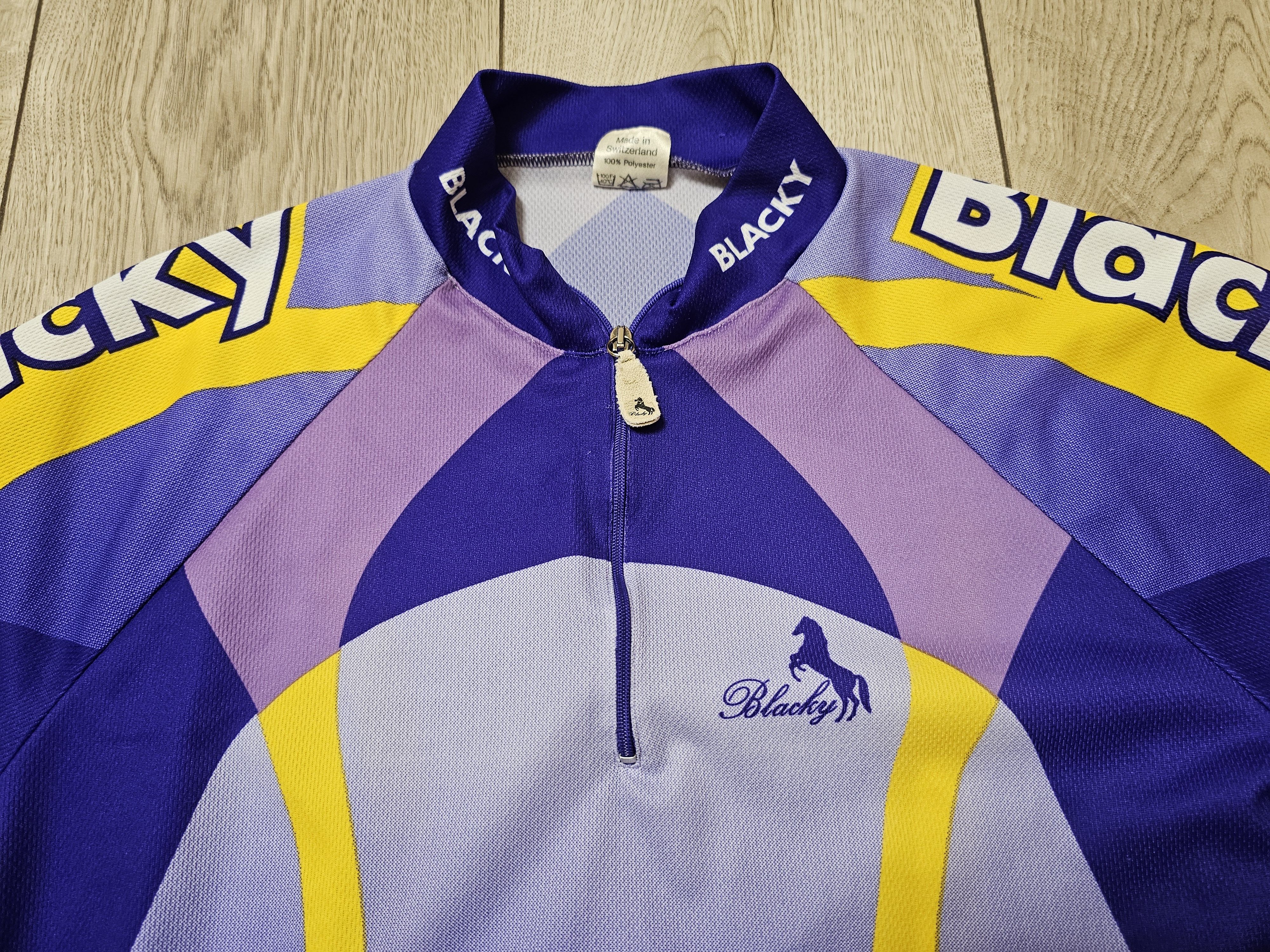 Vintage BLACKY CYCLING JERSEY VINTAGE 90s CYCLING TEAM JERSEY Size US M / EU 48-50 / 2 - 3 Thumbnail