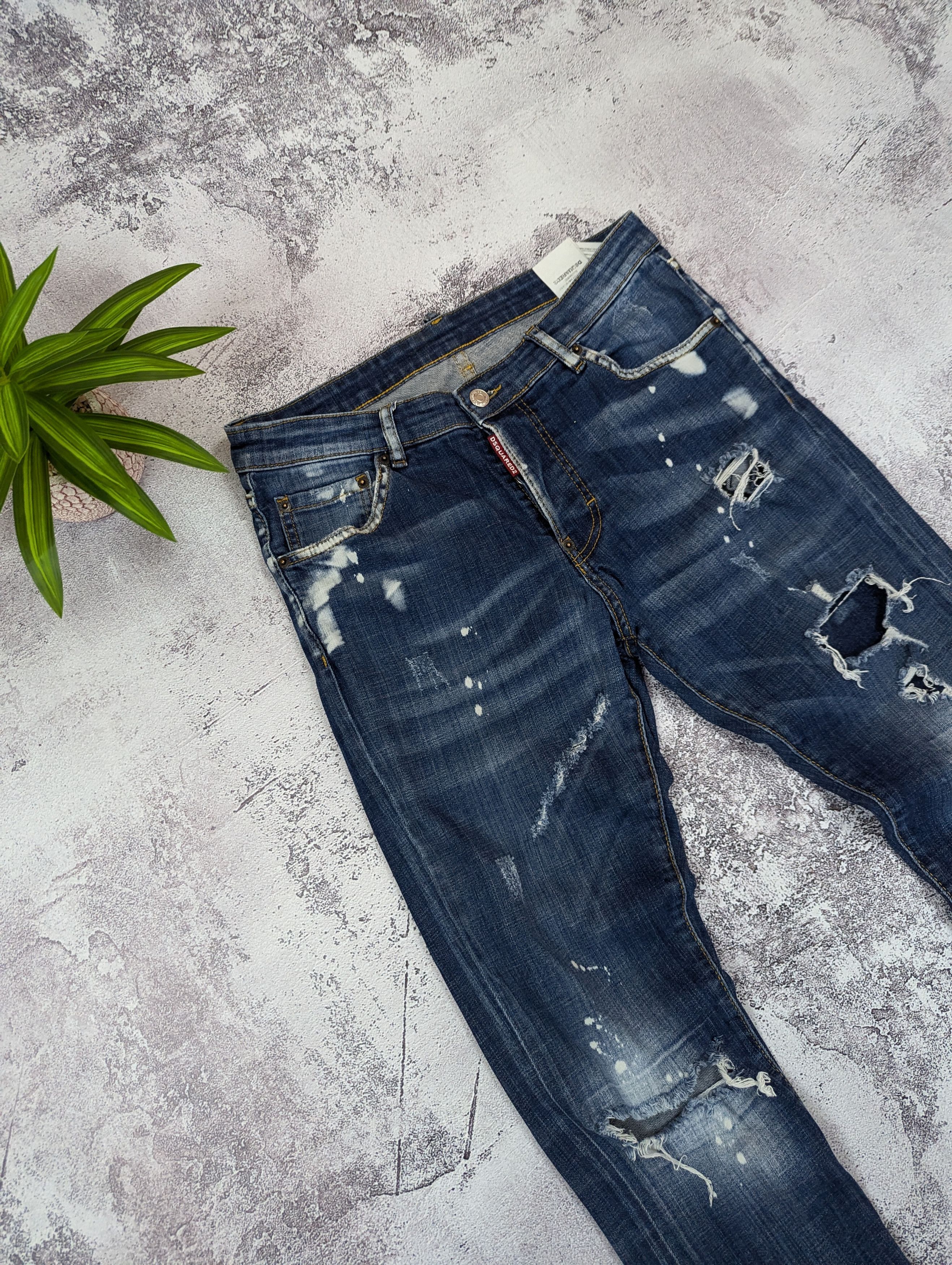 Dsquared2 Dsquared2 Skinny Dan Distressed Jeans Size US 33 - 5 Thumbnail