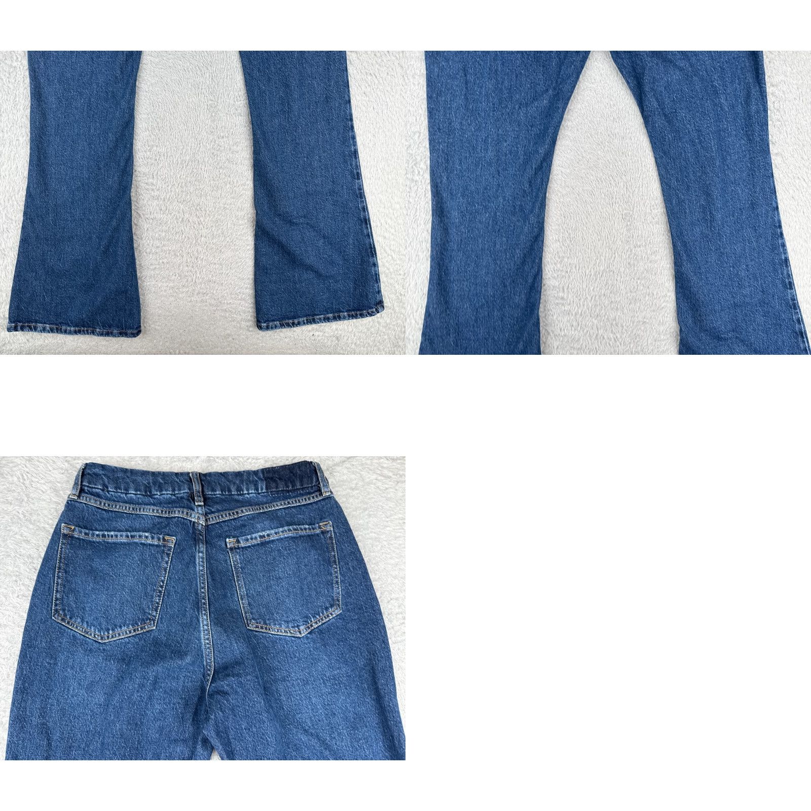 Forever 21 FOREVER 21 Jeans Womens 28 Blue Denim Curved Flare High Rise Cotton Blend 28x32 Jeans Size 28" / US 6 / IT 42 - 10 Thumbnail