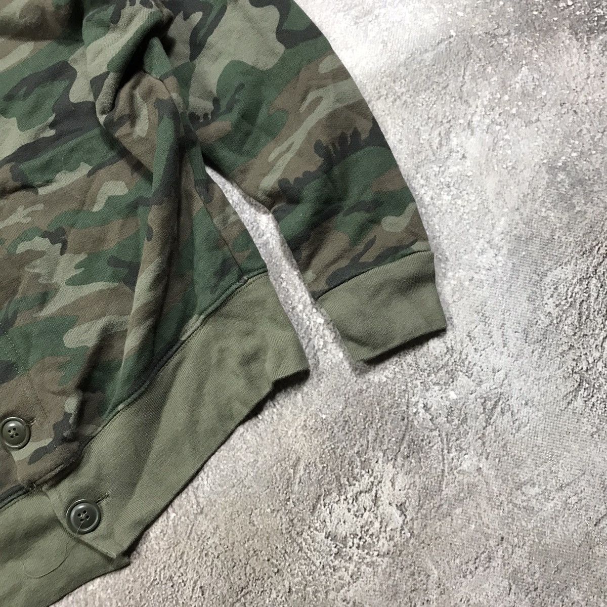 Vintage Vintage Y2K Camo Distressed Cardigan Knitted Oversized 90s Size M / US 6-8 / IT 42-44 - 5 Thumbnail