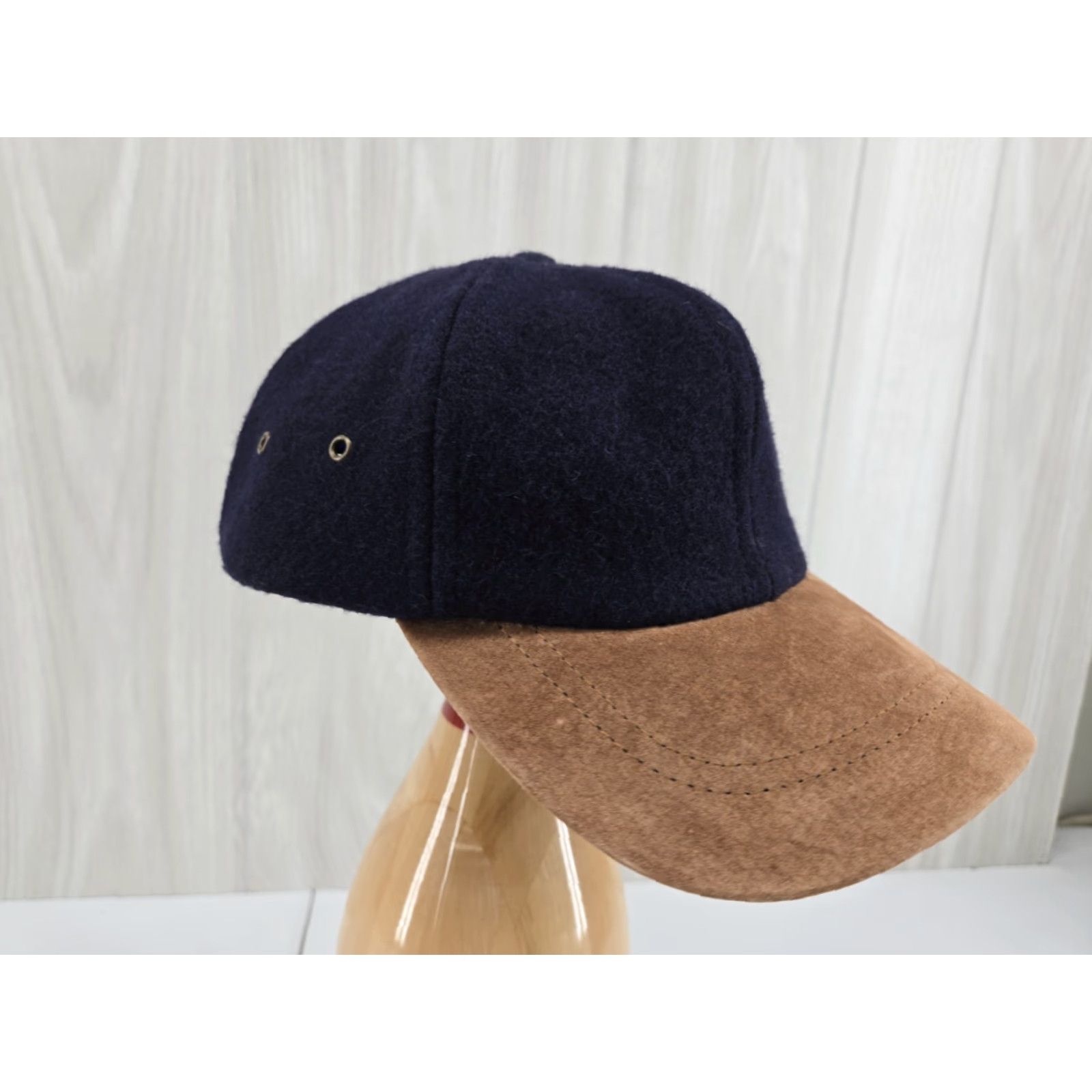London Fog VINTAGE London Fog Baseball Cap Hat Men Adjustable Wool Blend Blue 90s Suede Solid Cap Size ONE SIZE - 4 Thumbnail