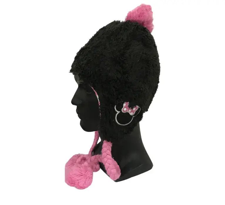 image of Disney Minnie Mouse Fleece Earflap Beanie Hat, Men's