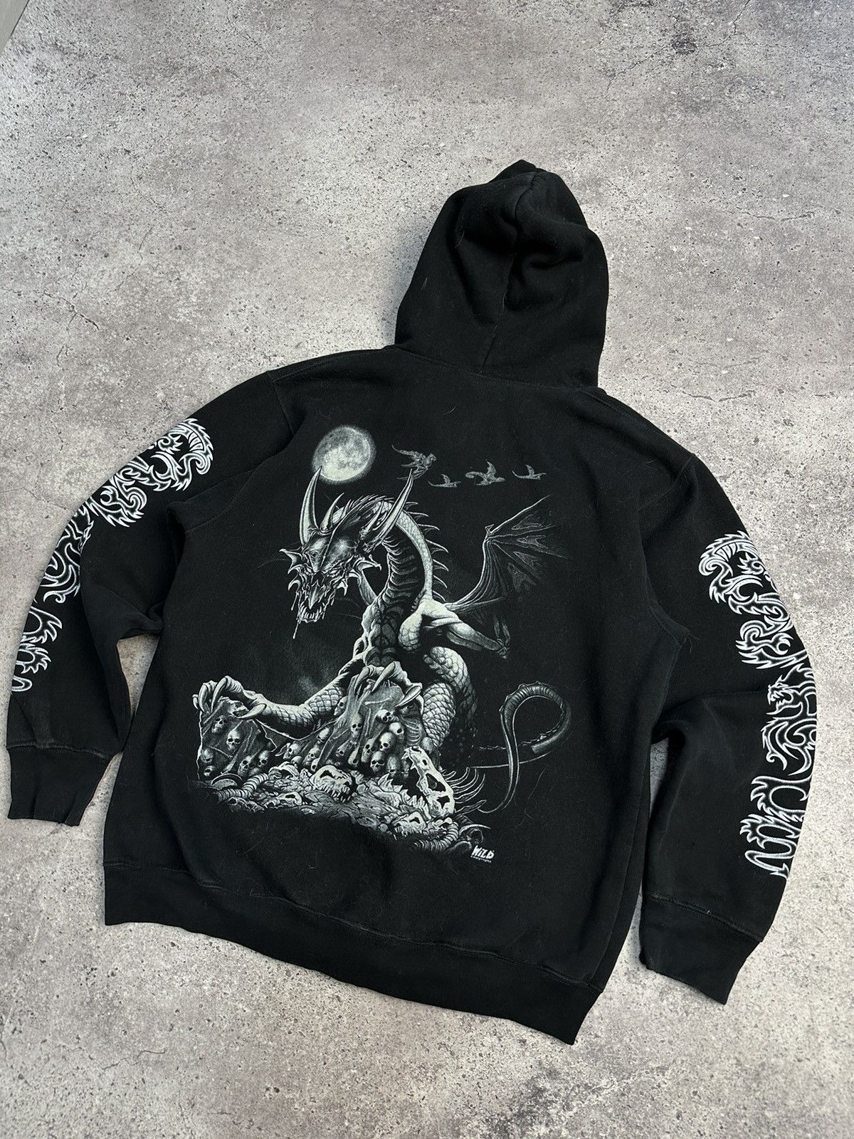 Ed Hardy Vintage Wild Distressed Hoodie Y2K Ed Hardy Style Punk Size US S / EU 44-46 / 1 - 7 Thumbnail