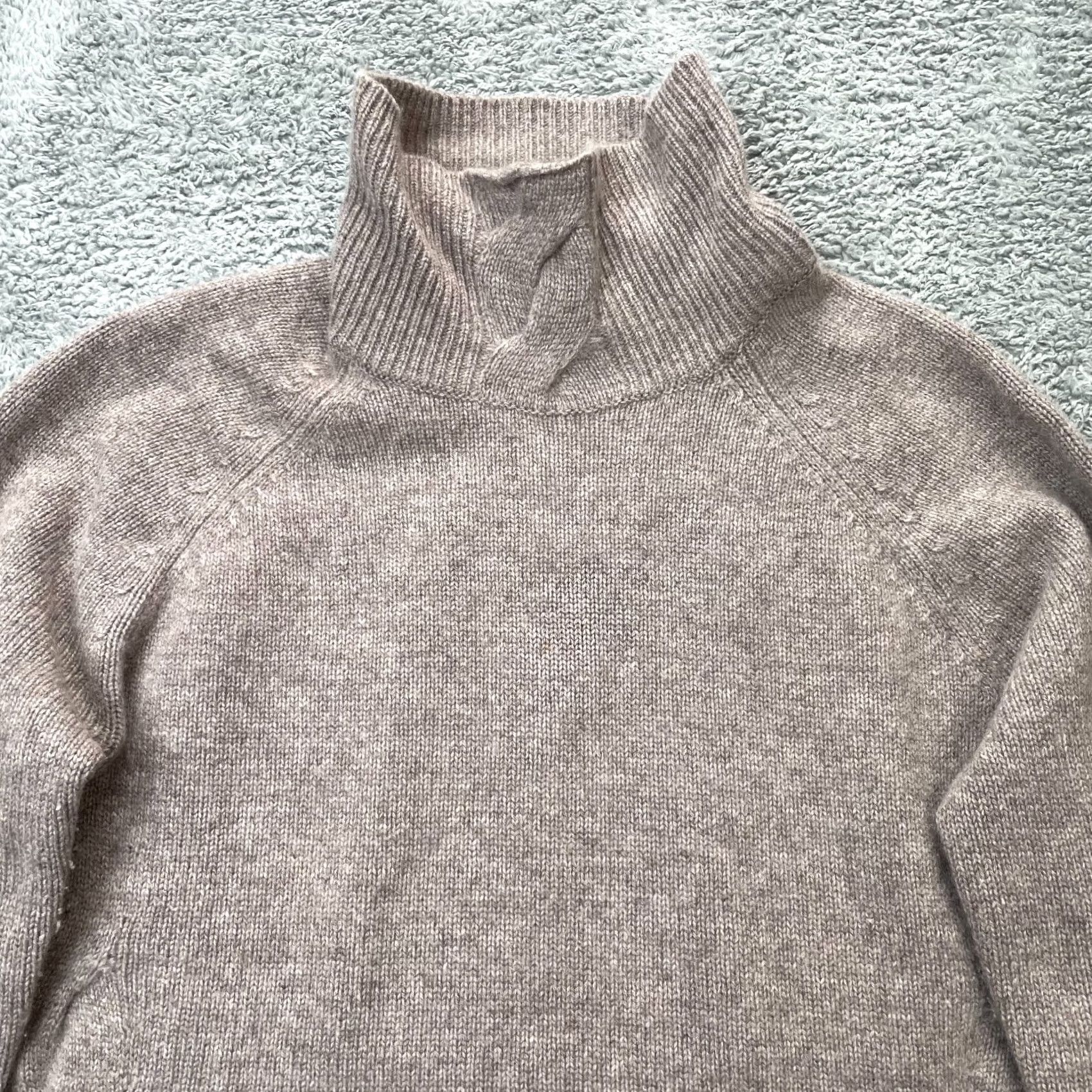 Vintage Garnet Hill Sweater Womens Small Brown Cashmere Cable Mock Pullover Size S / US 4 / IT 40 - 3 Thumbnail