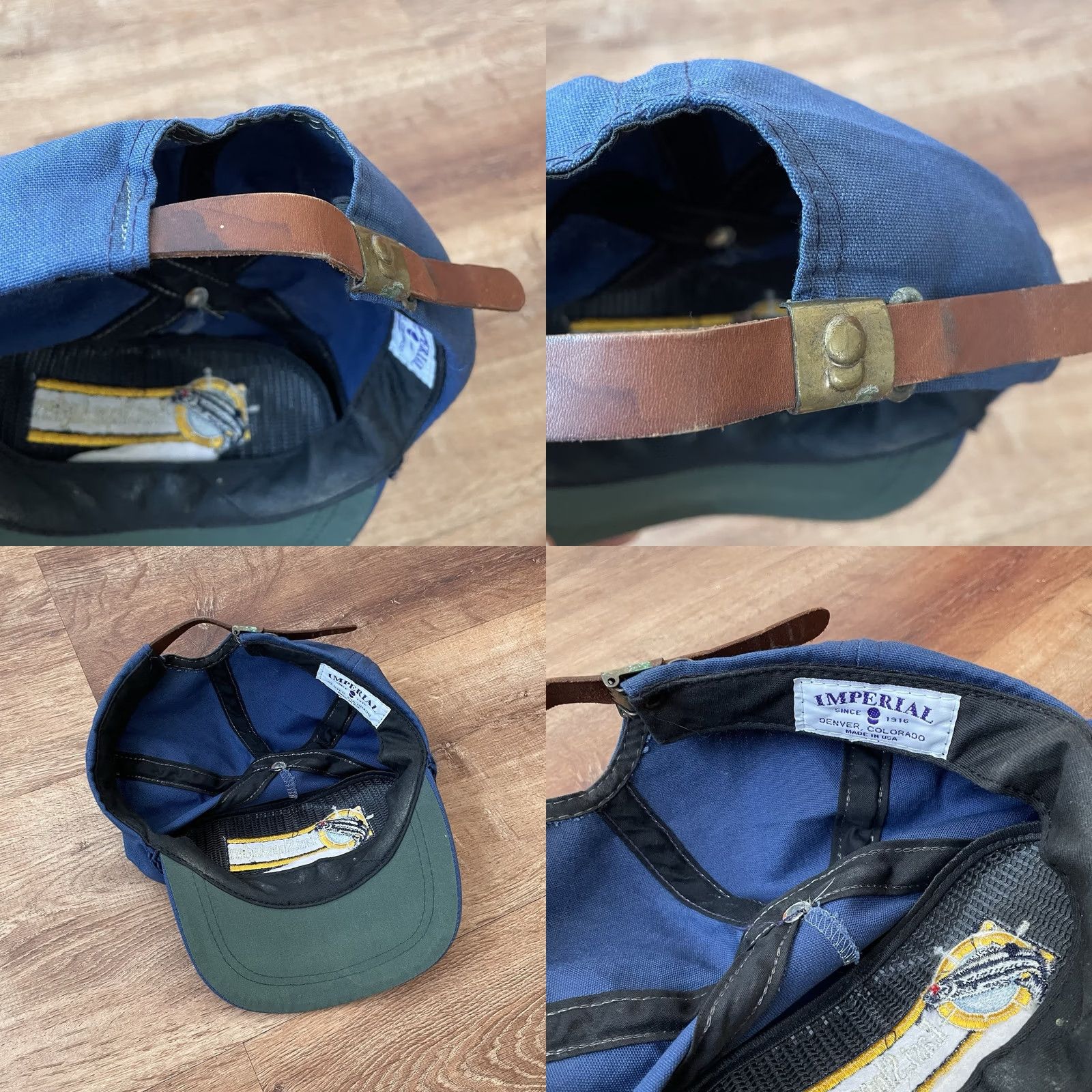 Imperial VINTAGE Imperial USA Adjustable Trucker Hat Blue One Size Mens USA Swift Big Sky Montana Size ONE SIZE - 8 Thumbnail