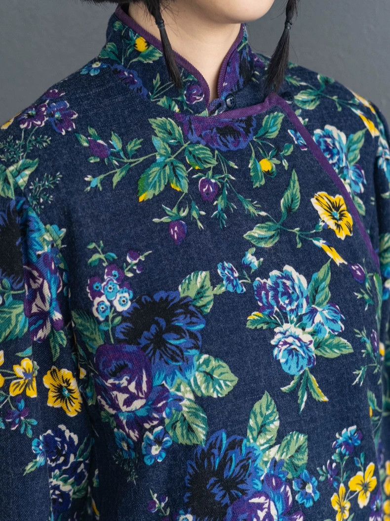 Kenzo KENZO Early showy blue and purple wool floral set vintage Size M / US 6-8 / IT 42-44 - 6 Thumbnail