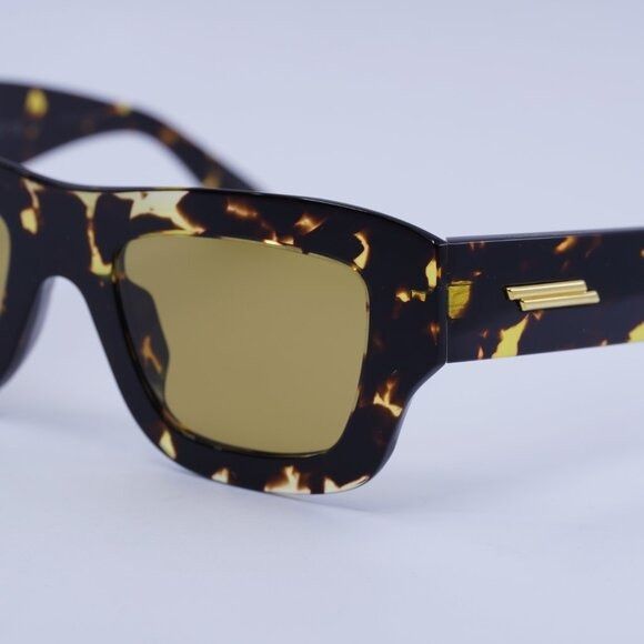 Bottega Veneta Bottega Veneta BV1357S 003 Sunglasses Havana Square Frame Size ONE SIZE - 5 Thumbnail