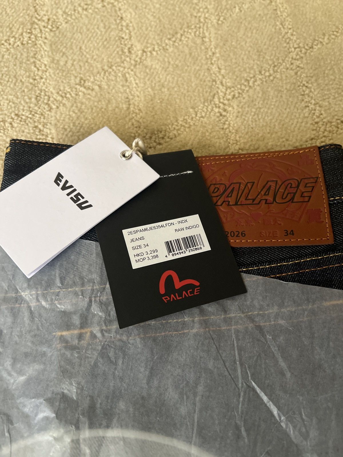 Evisu × Palace Palace x Evisu P90 Baggy Jean ‘Indigo’ Size US 34 / EU 50 - 4 Thumbnail