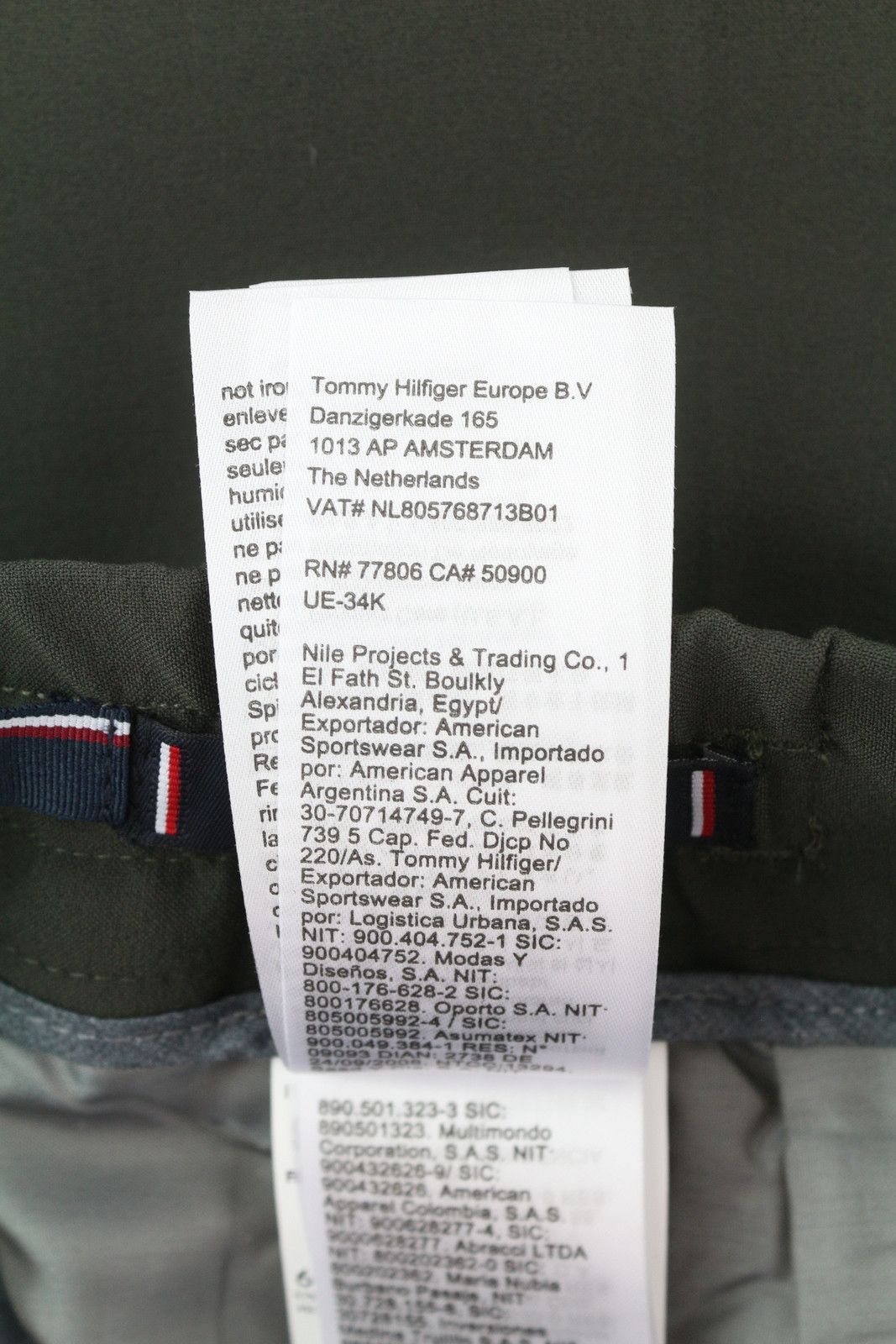 Tommy Hilfiger THFLEX W31 Khaki Plain Pleated Trousers 84999 Size US 31 - 12 Thumbnail
