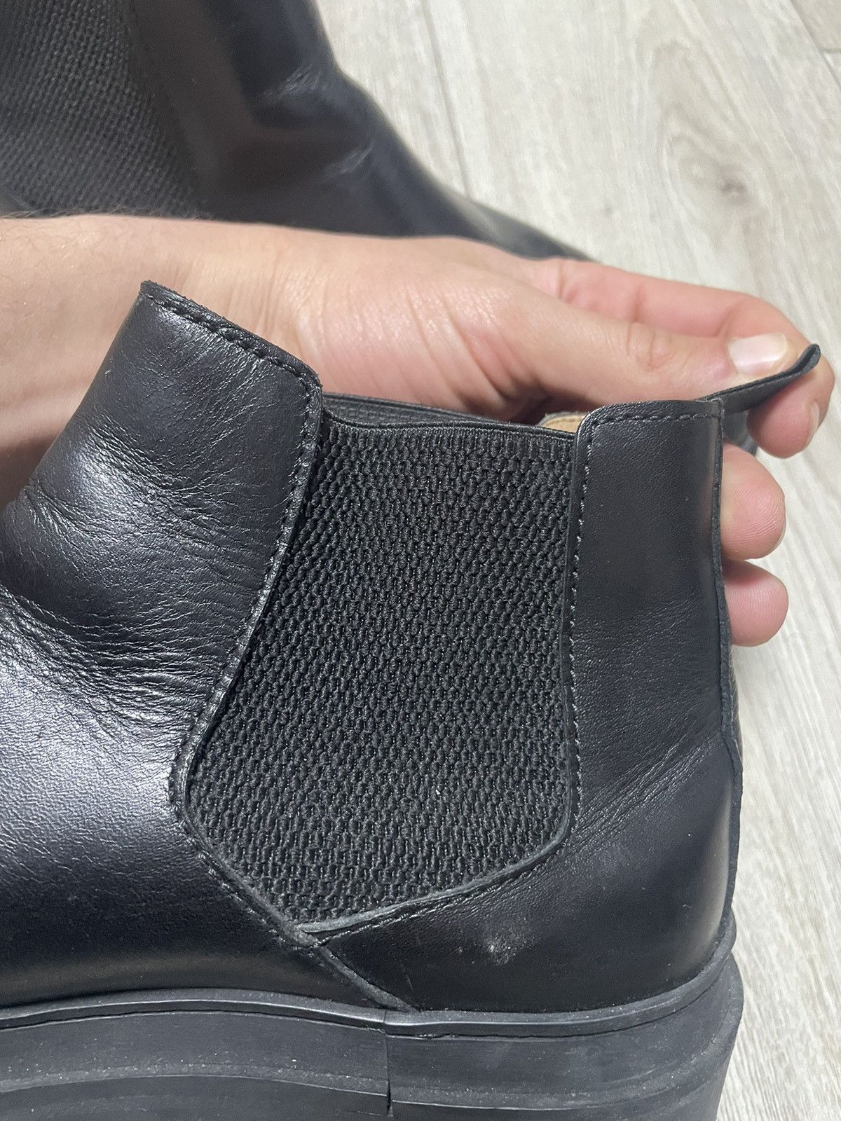 A.P.C. APC Leather Chelsea Black Classic Boot 27.5 cm Size US 10 / EU 43 - 14 Thumbnail