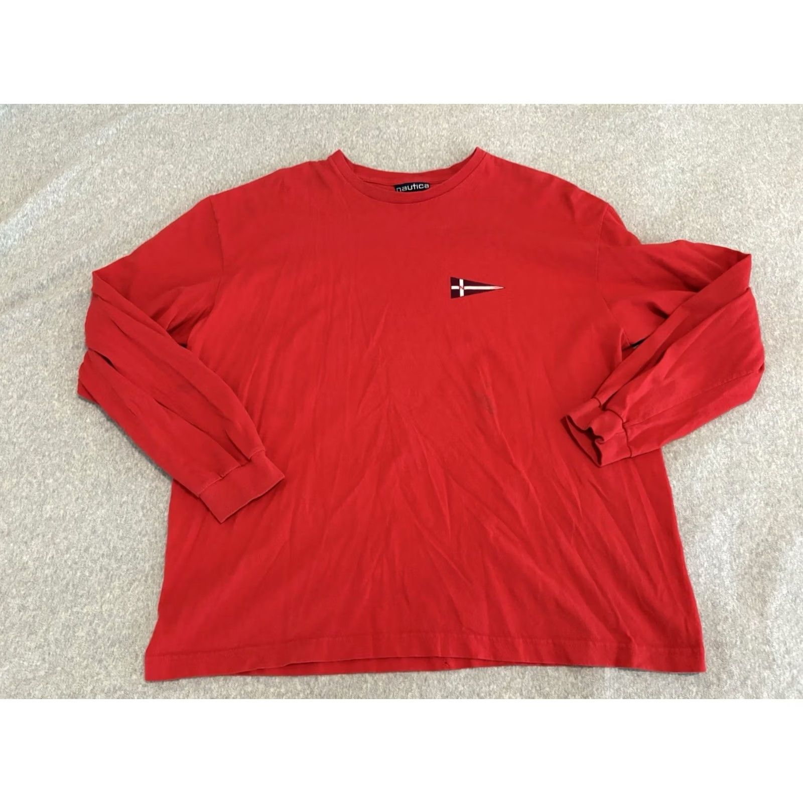 Nautica VINTAGE Nautica Red Long Sleeve T-Shirt Mens XL Made in USA Size US XL / EU 56 / 4 - 3 Thumbnail
