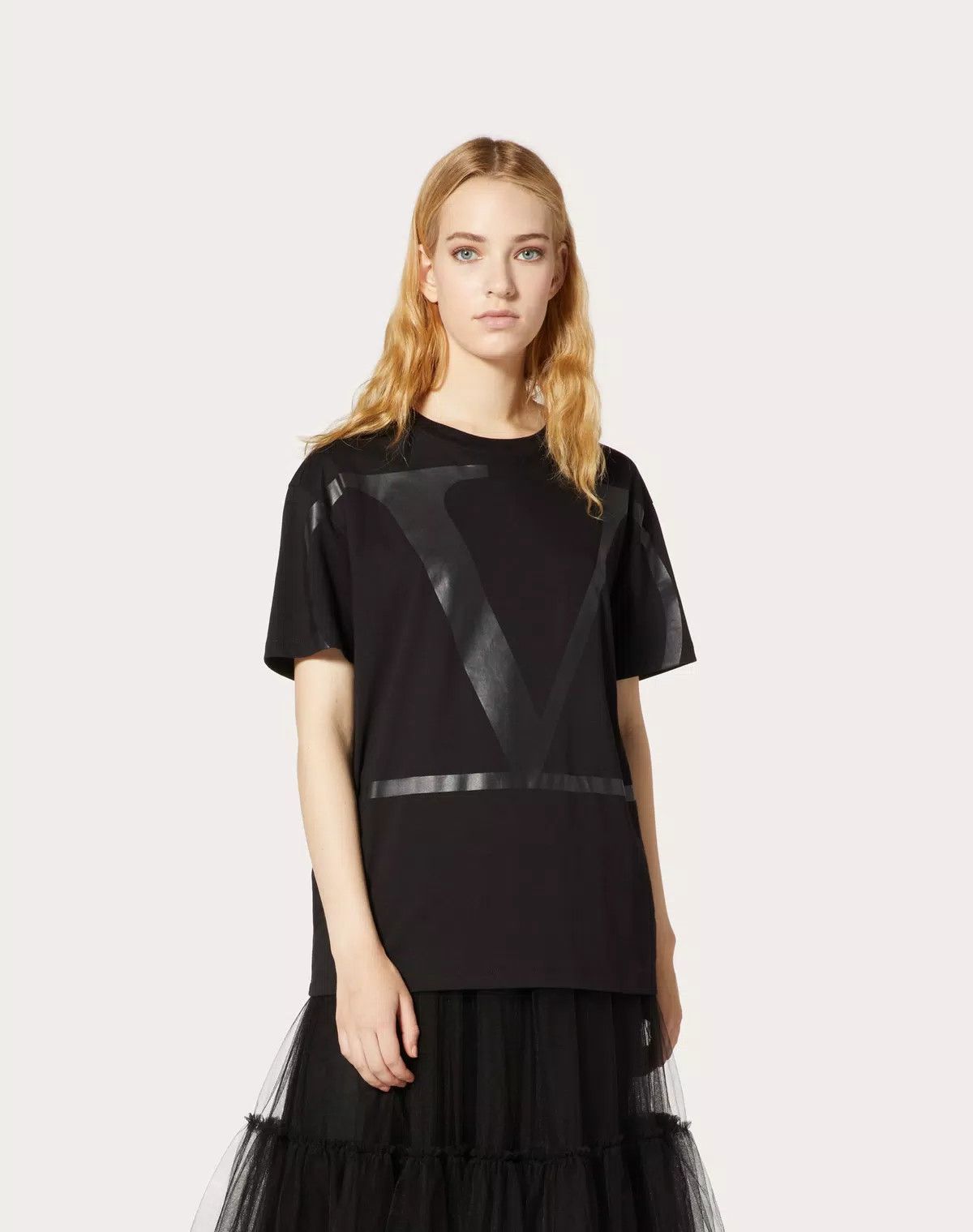 Valentino o1s1wg110625 Short Sleeve T-Shirt in Black Size S / US 4 / IT 40 - 3 Thumbnail