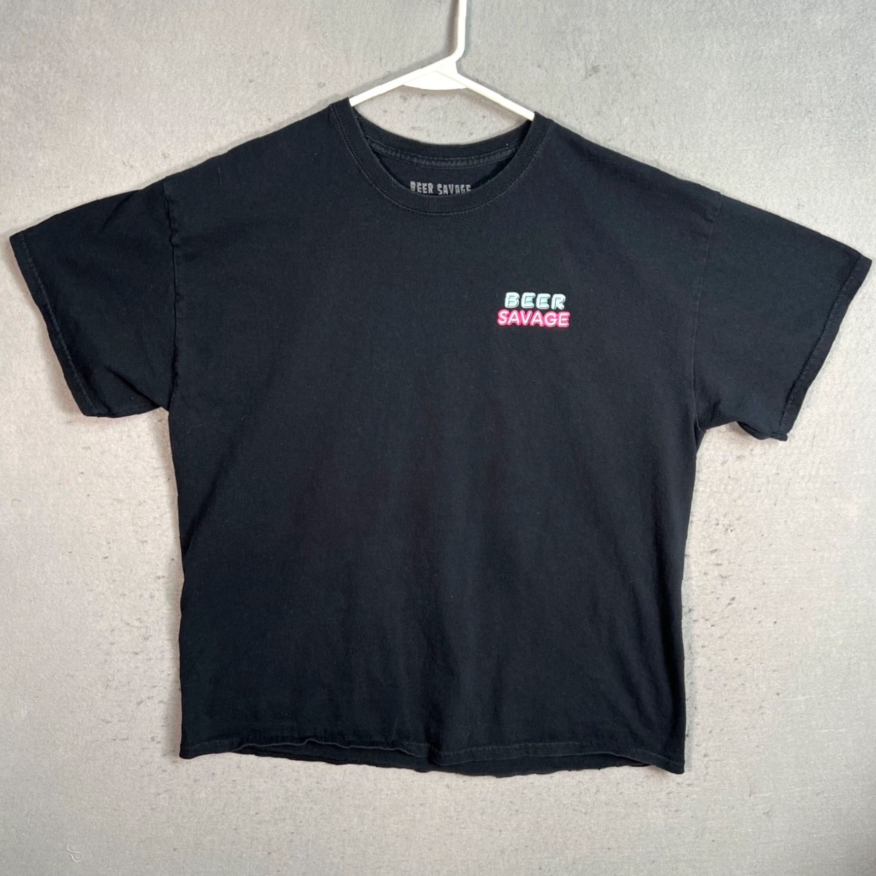 Vintage VINTAGE Beer Savage T-Shirt Graphic Skeleton Happy Daze Black XL Regular Mens Size US XL / EU 56 / 4 - 2 Thumbnail