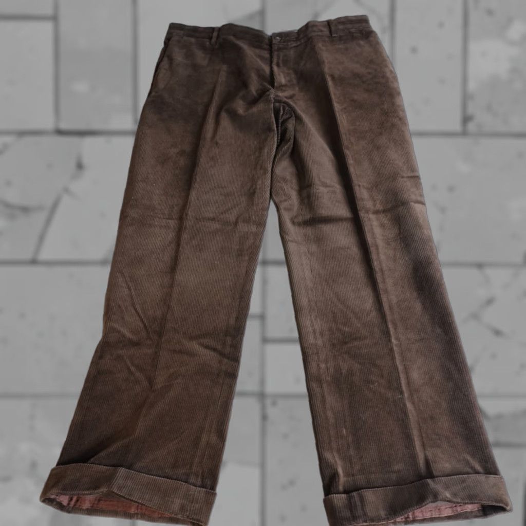 Polo Ralph Lauren Polo Ralph Lauren Pants 40 x 30 Brown Corduroy Straight Cuffed Men Regular 40 Inseam 30 Chino Preppy Pant Size US L / EU 52-54 / 3 - 1 Thumbnail