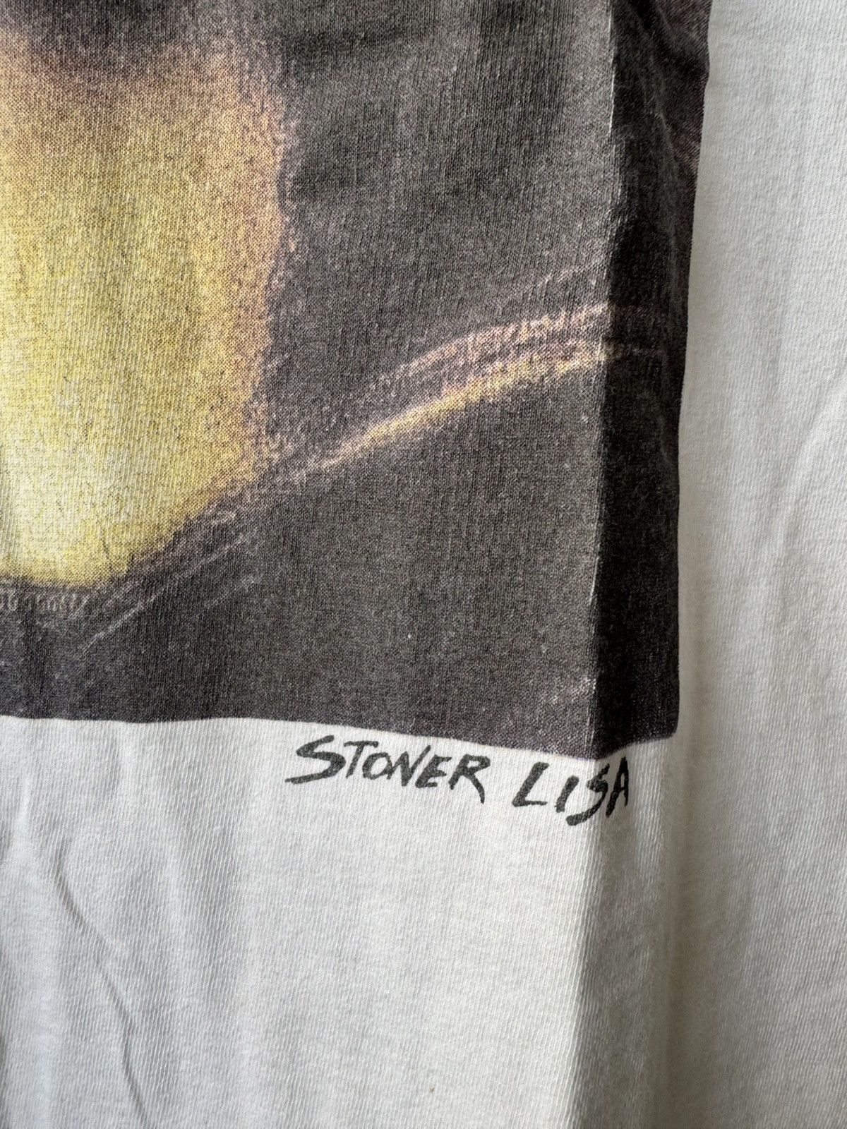 Vintage 90s Stoner Lisa Pop Culture Monalisa Potrait Smoker Shirt Size US L / EU 52-54 / 3 - 3 Thumbnail