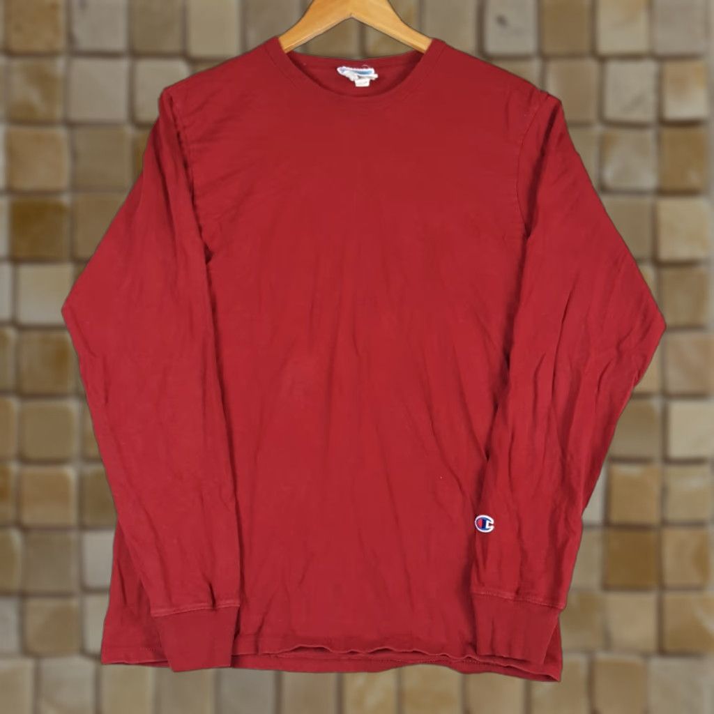 Champion VINTAGE Champion Long Sleeve Logo Men's M T-Shirt Athletic Sports Gym Shirt Size US M / EU 48-50 / 2 - 1 Thumbnail