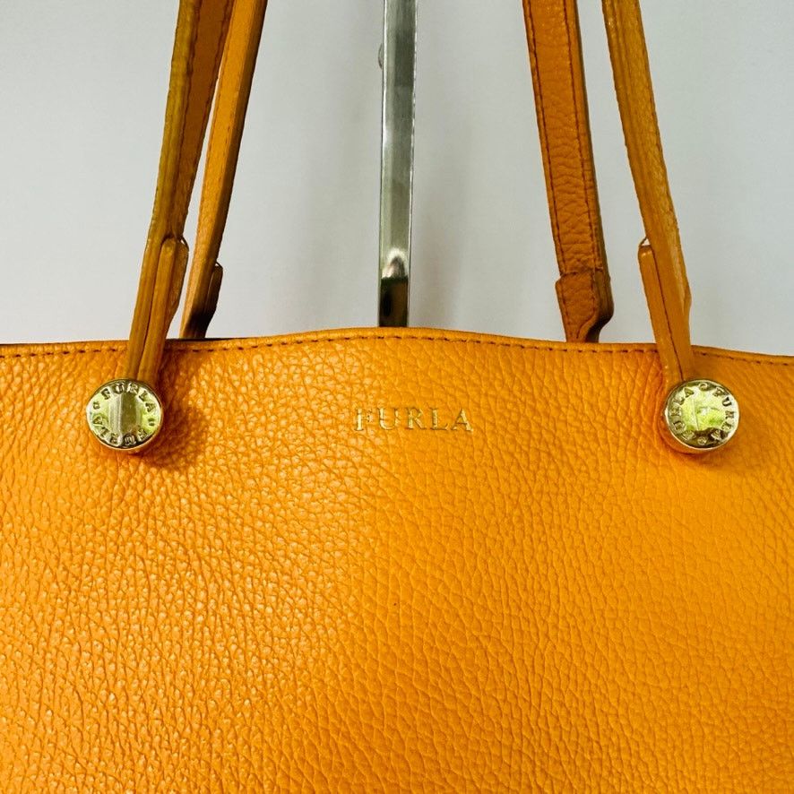 Furla FURLA Eden Medium East West Tote Bag Mandarin Orange Pebbled Size ONE SIZE - 6 Thumbnail