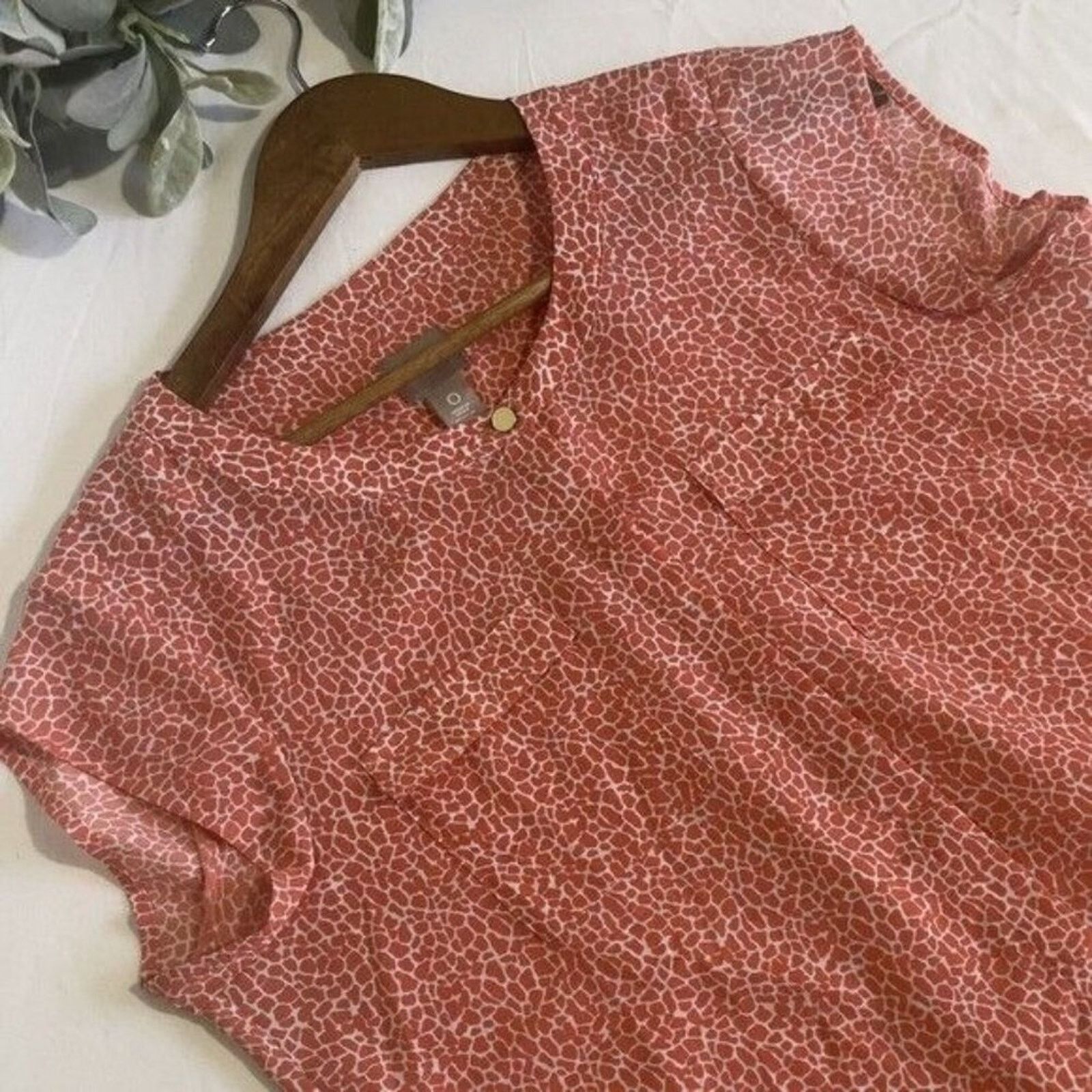 Chicos Chico's Womens Small Orange Animal Print Sleeveless Blouse Size S / US 4 / IT 40 - 6 Thumbnail
