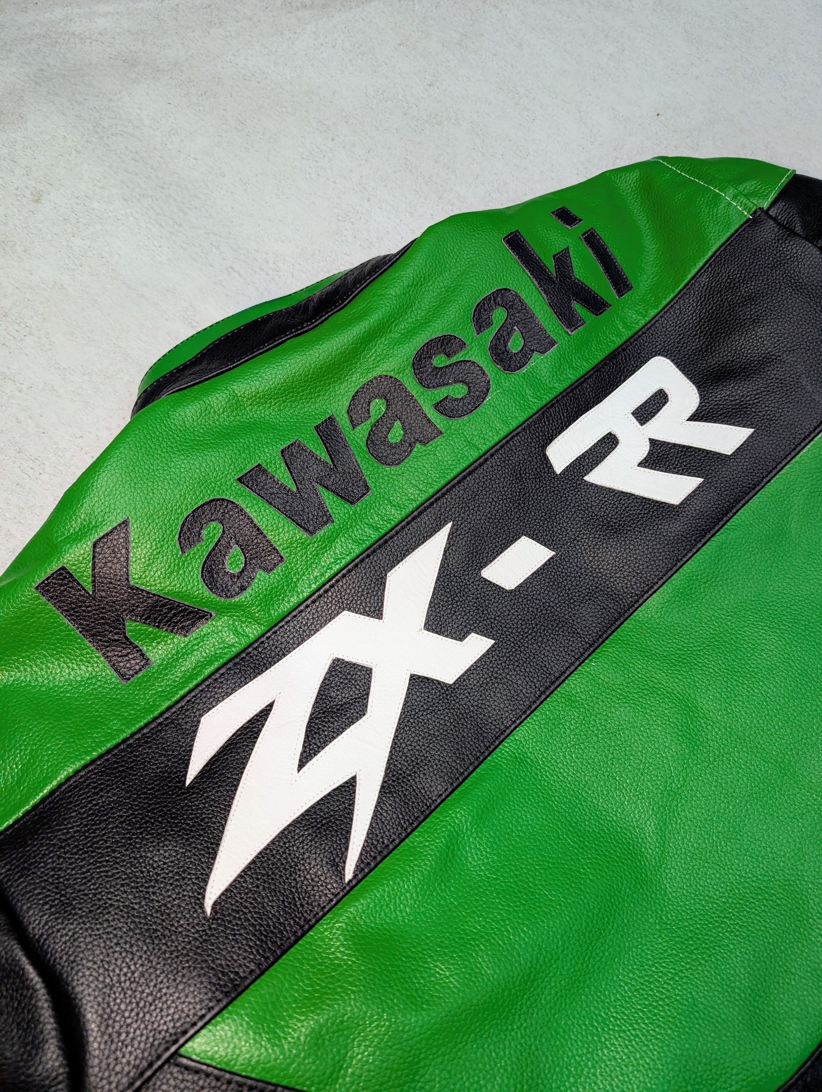 Formula 1 🔥 Kawasaki 🔥 Racing Leather Jacket Streetwear Size US XL / EU 56 / 4 - 8 Thumbnail