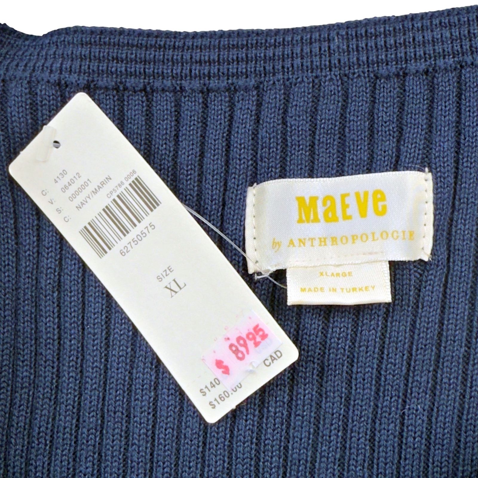 Anthropologie Maeve Anthropologie Ribbed Puff Sleeve Bodycon Mini Dress Size XL / US 12-14 / IT 48-50 - 6 Thumbnail