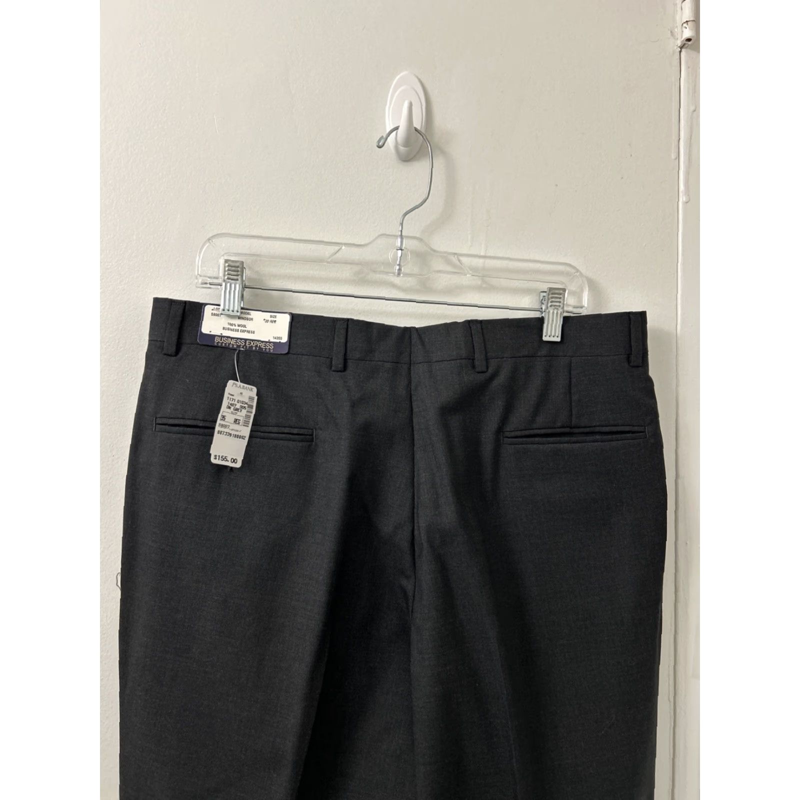 Jos. A. Bank VINTAGE? No. Jos A Bank Pants 35x37 Dark Gray Windsor 100% Wool Pleated YKK NWT Msrp Size US 35 - 6 Thumbnail