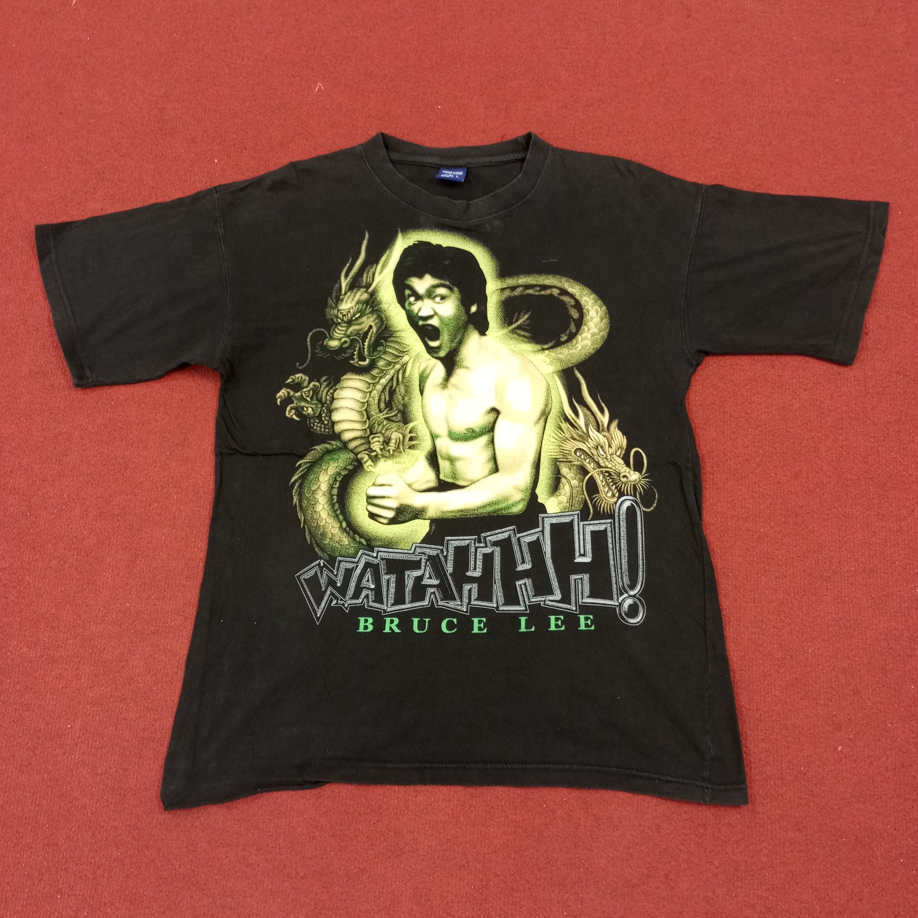 Vintage Bruce Lee The Dragon Action Movie Style Tshirt Size US M / EU 48-50 / 2 - 1 Thumbnail