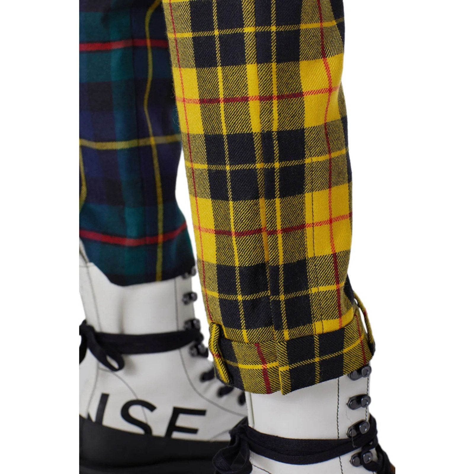 MONSE MONSE Colorblock Plaid Wool Trousers Made in USA Size 4 Size 27" / US 4 / IT 40 - 4 Thumbnail