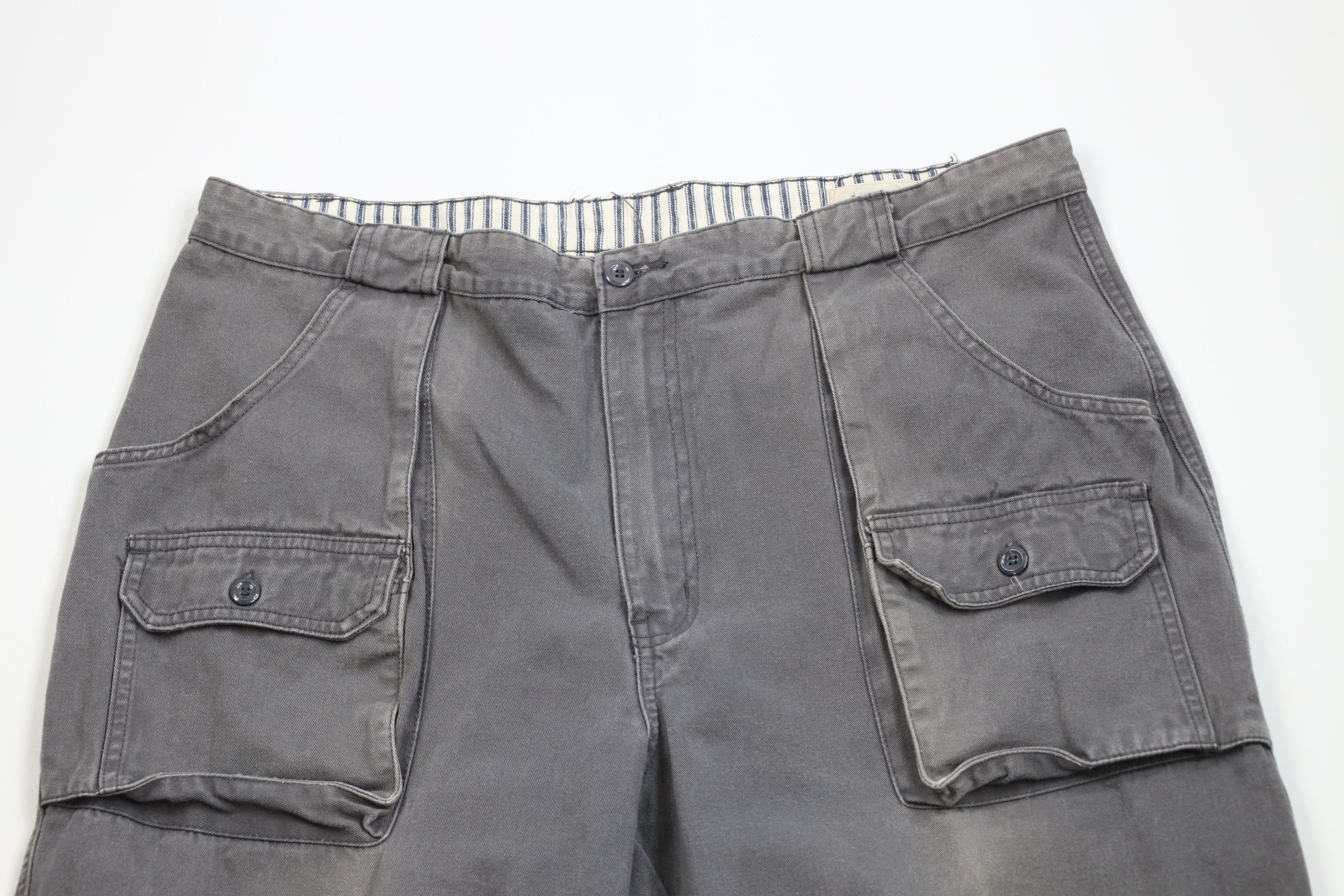 Vintage Vintage 90s Streetwear Baggy Wide Leg Cargo Pants Gray Size US 40 / EU 56 - 2 Thumbnail