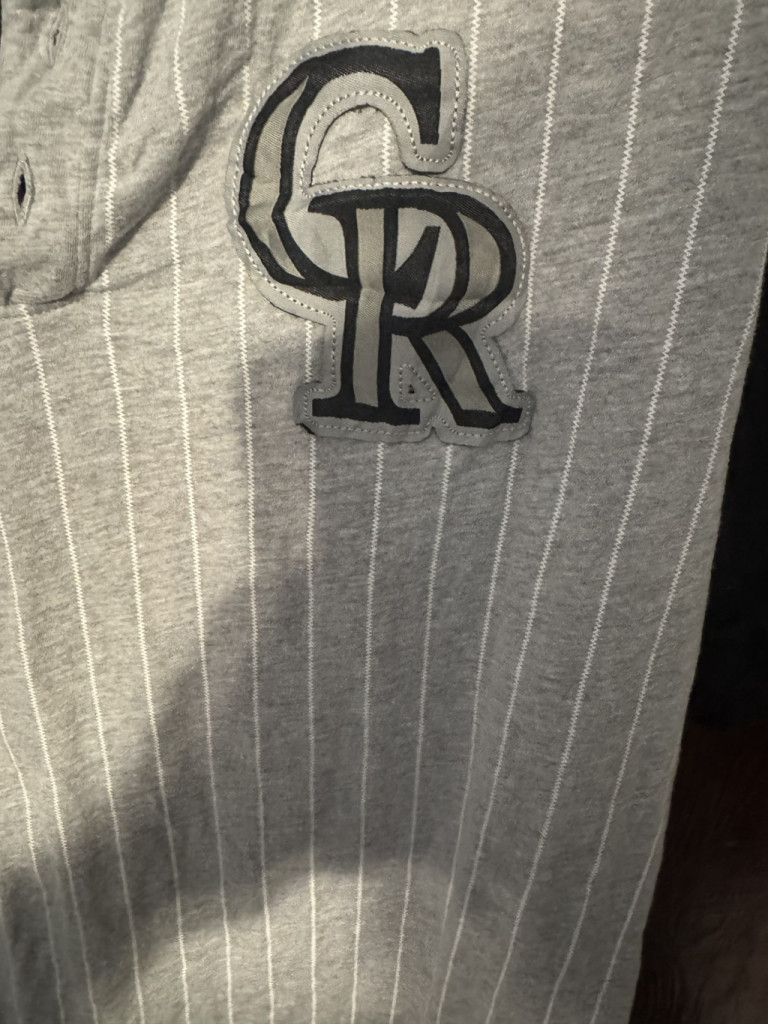 Majestic Colorado Rockies Majestic Henley Jersey Men's Sz 2XL Gray Size US XXL / EU 58 / 5 - 5 Thumbnail