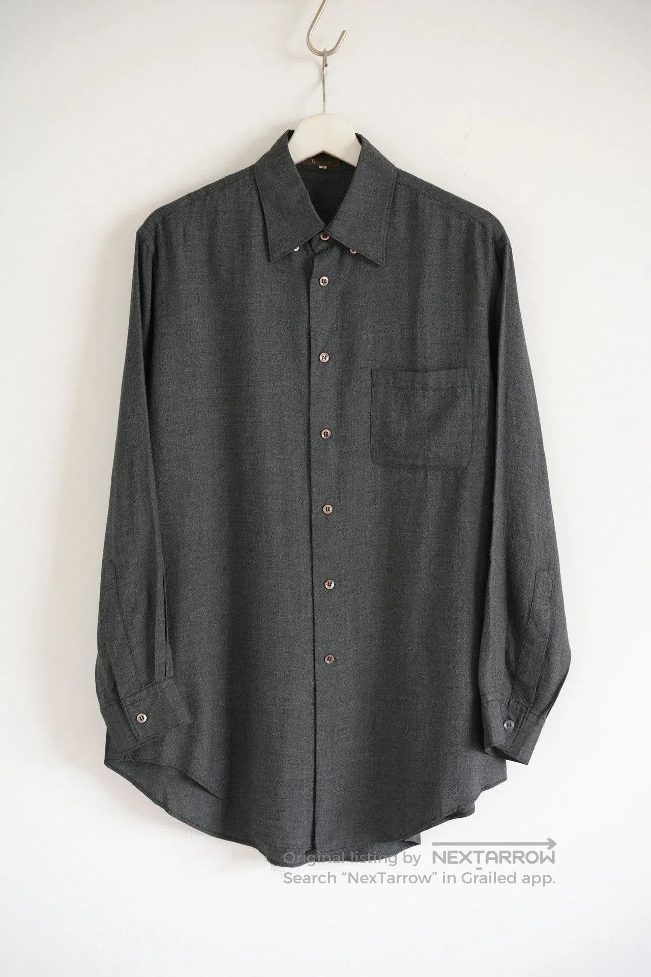 Y's for Men Yohji Yamamoto Gray Silk Button. Size US S / EU 44-46 / 1 - 1 Thumbnail