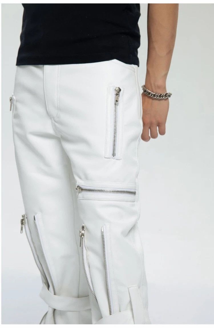 Leather × Vintage Cool White Pu Leather Pants Men Size US 34 / EU 50 - 7 Thumbnail