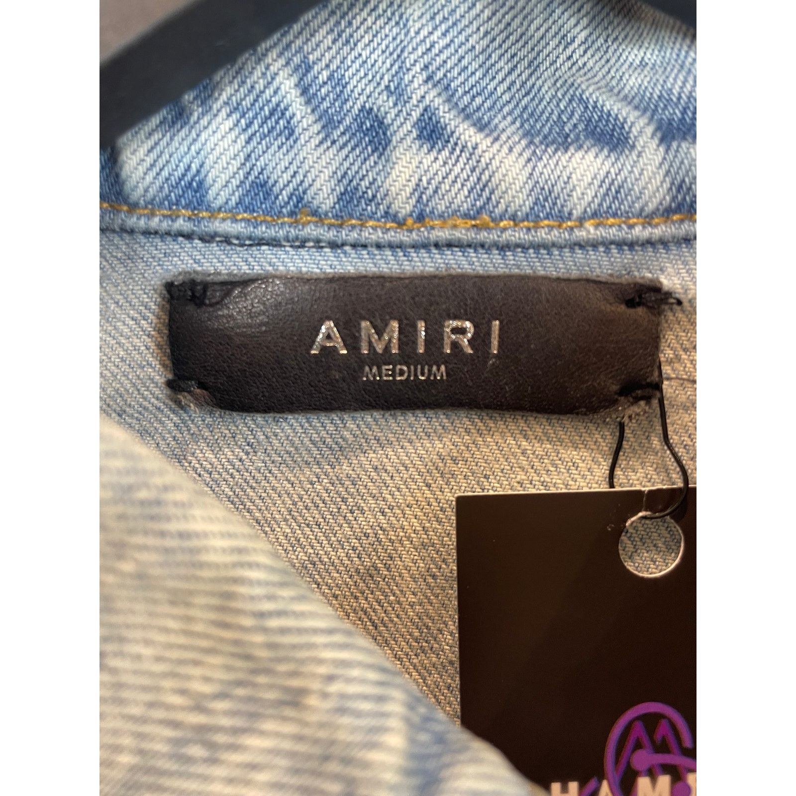 Amiri Amiri MX2 Jean Jacket Light Wash Marble Used Medium Size US M / EU 48-50 / 2 - 2 Thumbnail