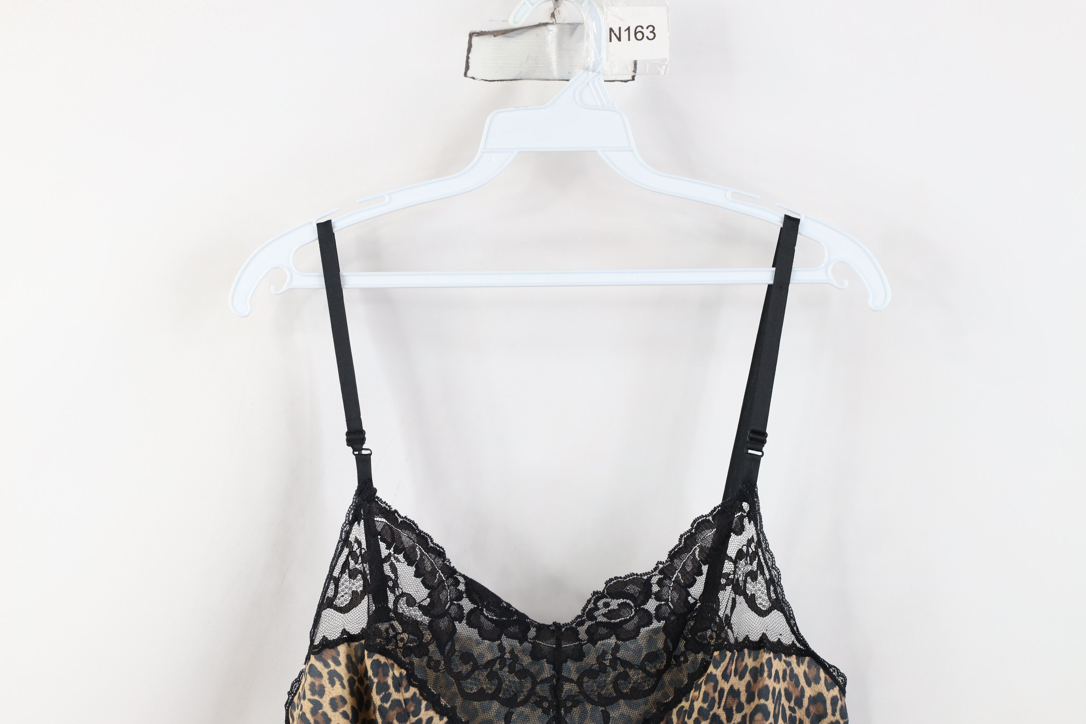 Vintage Vintage 90s Y2K Babydoll Fairy Lace Leopard Tank Top Shirt Size L / US 10 / IT 46 - 2 Thumbnail