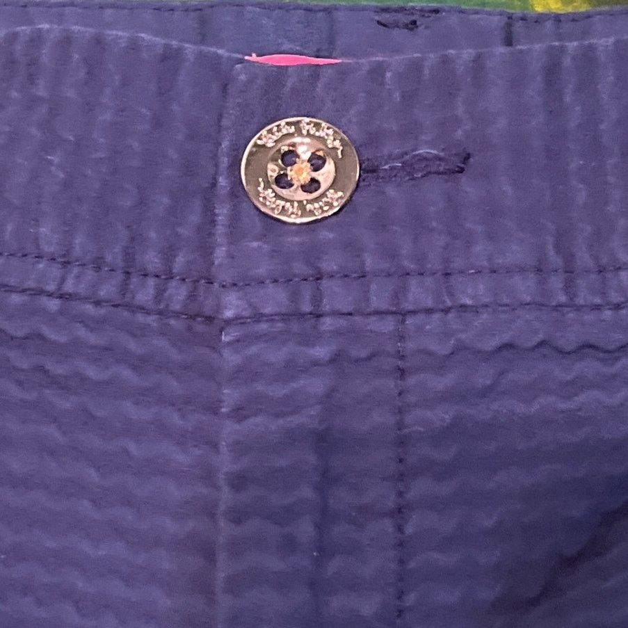 Lilly Pulitzer Lilly Pulitzer Callahan Navy Blue Jacquard Short Size 14 Size 36" / US 14 / IT 50 - 3 Thumbnail