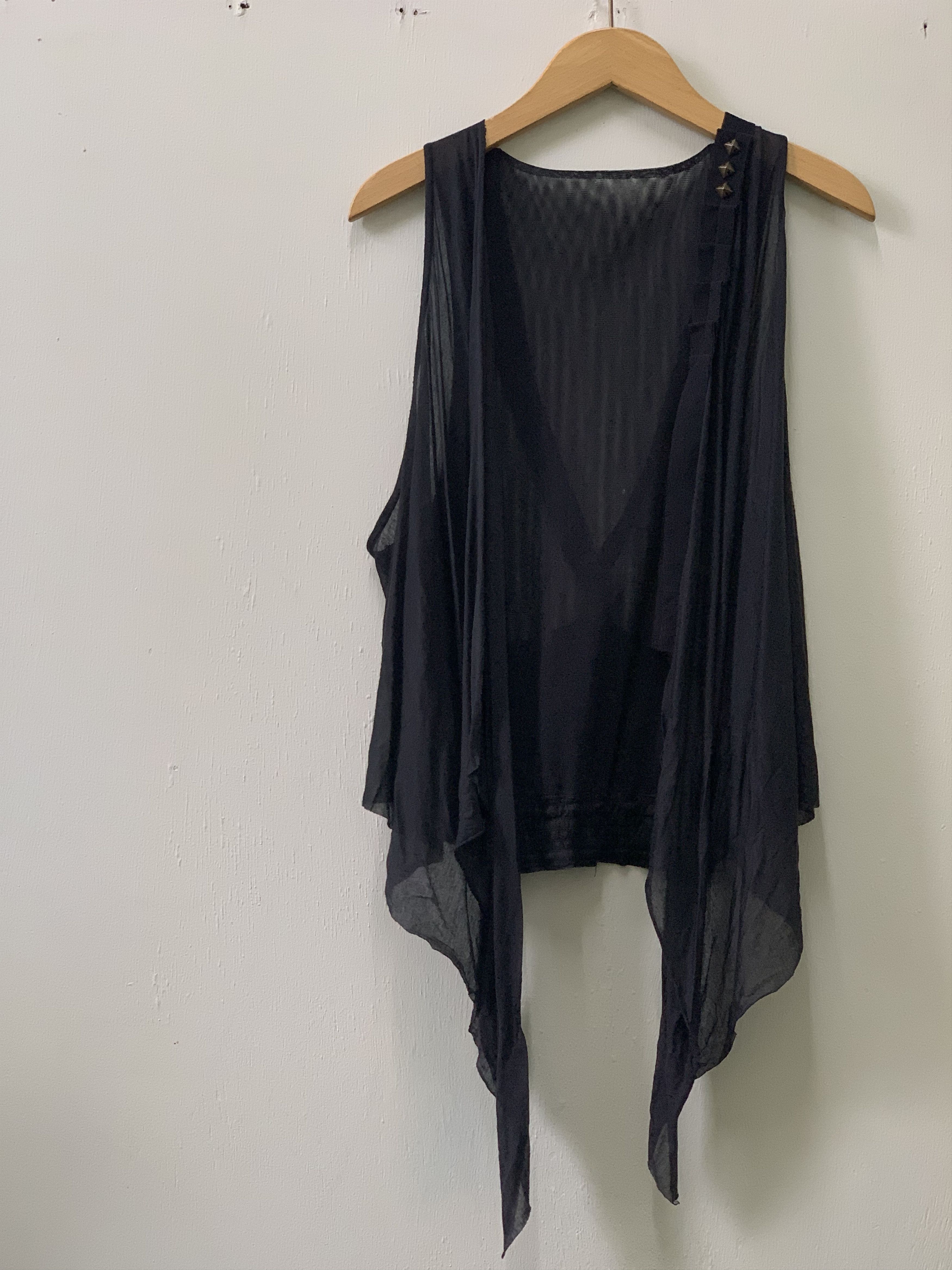 Faliero Sarti 🪡FALIERO SARTI Domenica Sparkle Scarf/Shawl In Black.✨ Size ONE SIZE - 2 Thumbnail