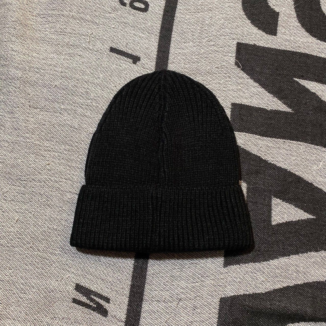 Japanese Brand × Stussy HYPE Stussy Bars Logo Beanie Hat Black Size ONE SIZE - 3 Thumbnail