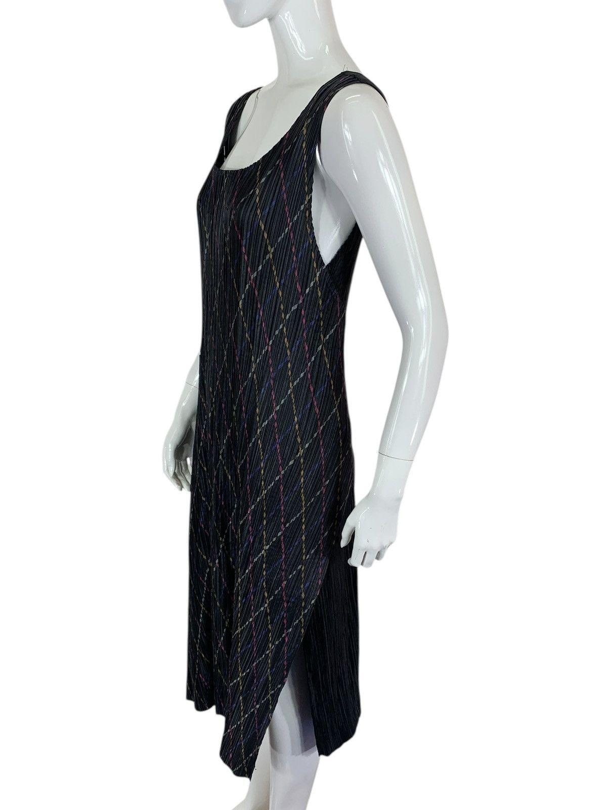 Pleats Please Issey Miyake Vintage Issey Miyake IM Product Pleated Teal Apron Dress Size ONE SIZE - 2 Thumbnail