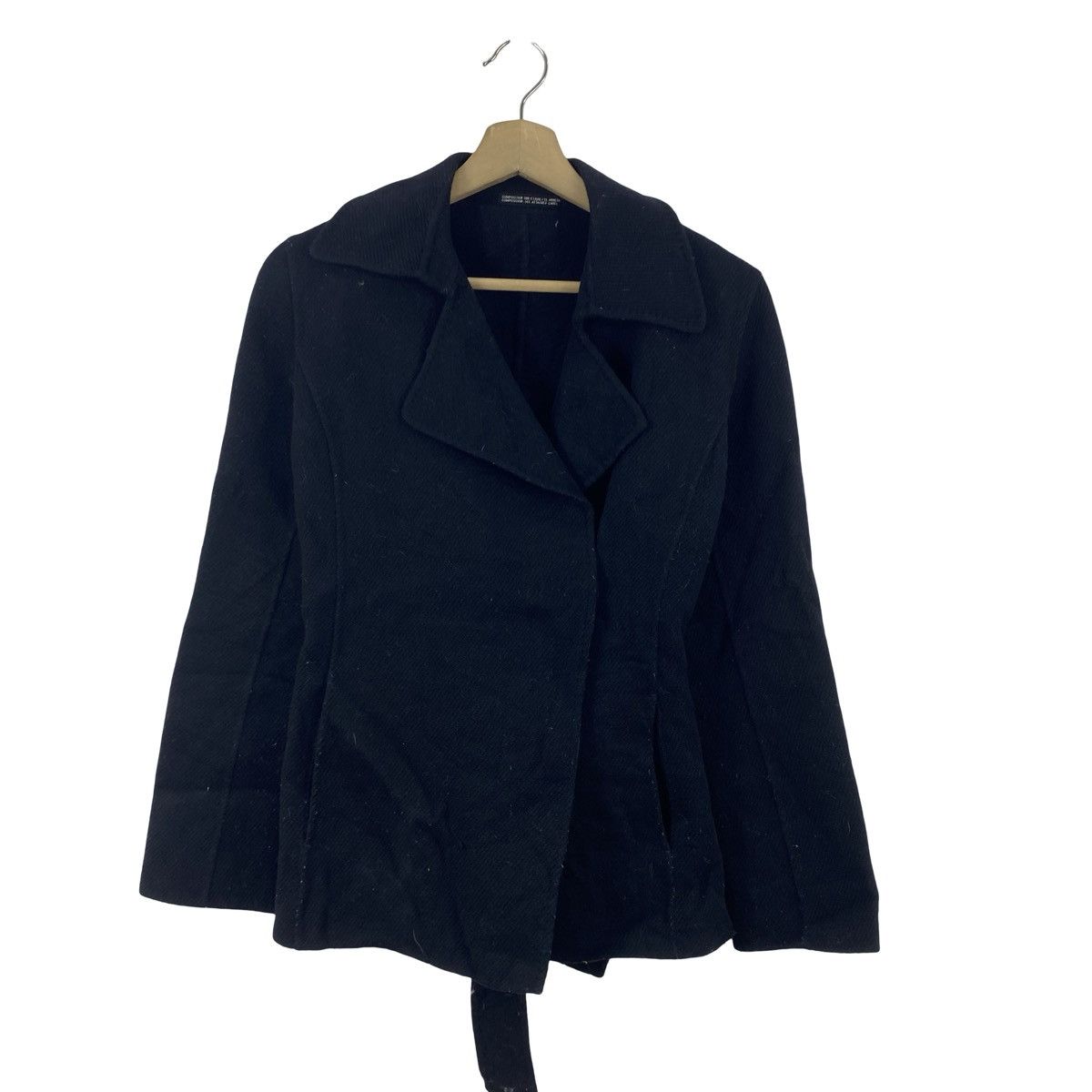Vintage Vintage MINIMALIST Wrap Jacket Short Coat Open Front Size XS / US 0-2 / IT 36-38 - 4 Thumbnail
