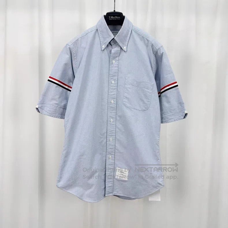Thom Browne Thom Browne Oxford Stripe Short-Sleeve Shirt Size US L / EU 52-54 / 3 - 1 Thumbnail