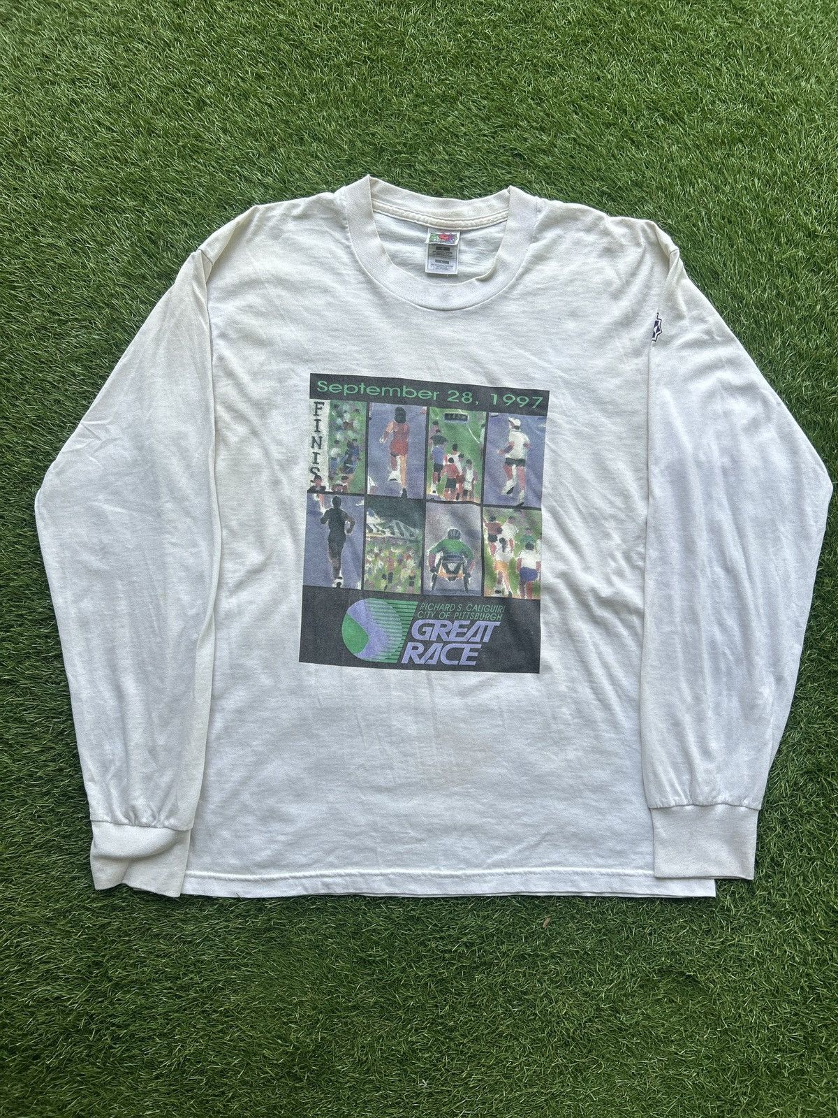 Vintage Vintage 1997 Pittsburgh Great Race Long Sleeve T-Shirt Size US L / EU 52-54 / 3 - 1 Thumbnail
