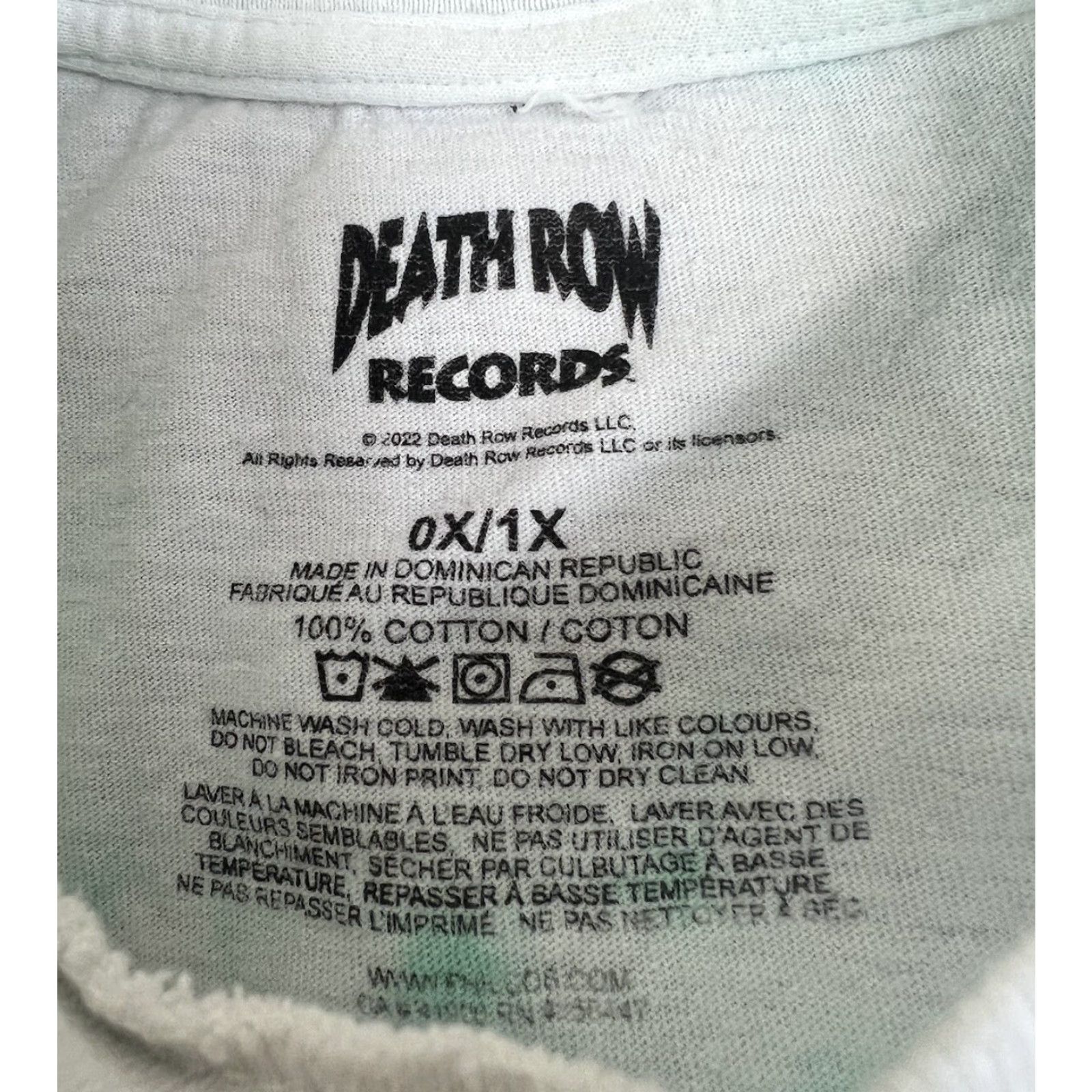 Vintage Death Row Records T-Shirt 2022 Tie Dye Shirt XL Men White Music Shirt Size US XL / EU 56 / 4 - 4 Thumbnail