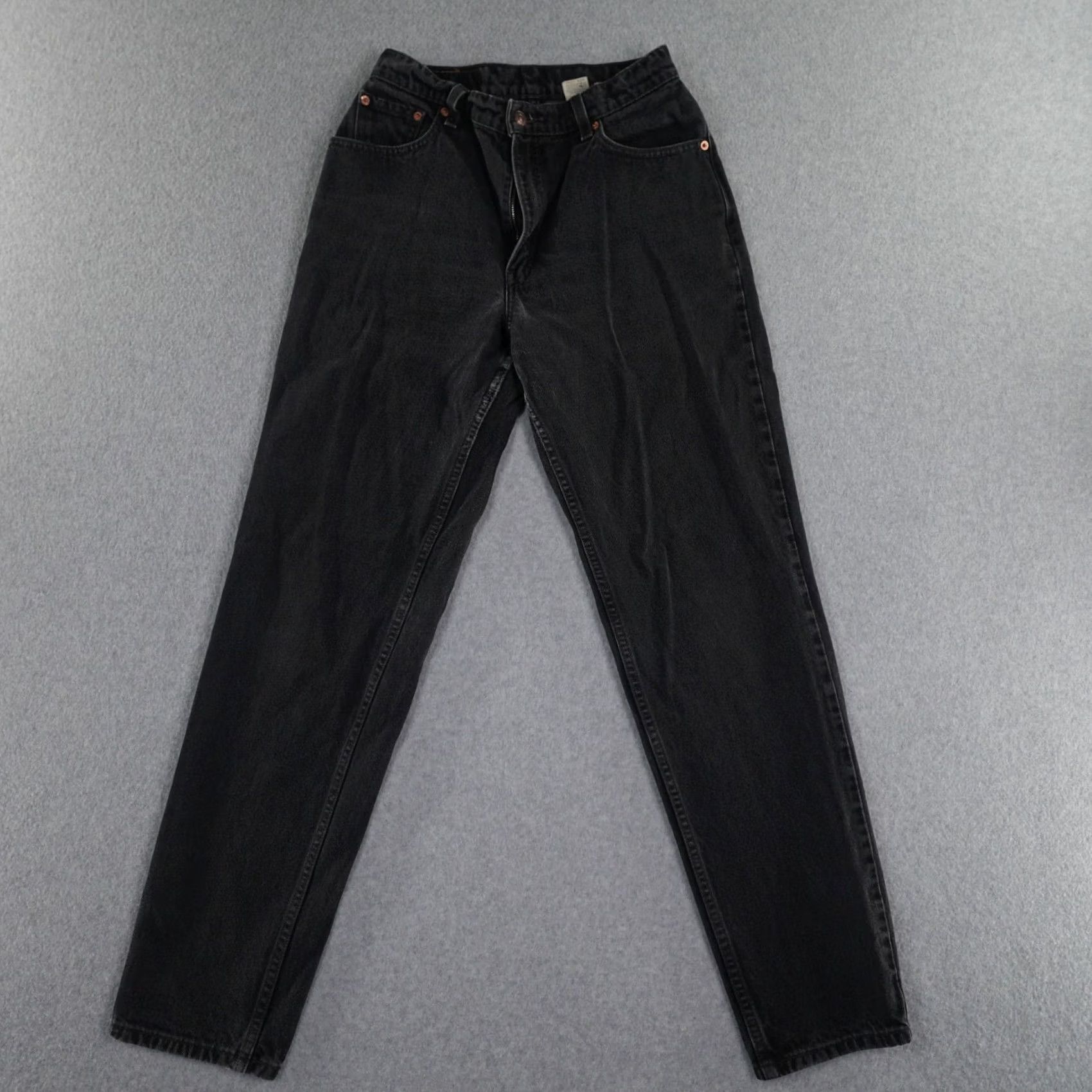Levi's VINTAGE Levi's Jeans 550 Womens 10R Black Denim 5-Pocket Tapered Leg Distressed Style: Relaxed Womens, 10, Black, Denim, Levi's 550, 1980s-90s Size 32" / US 10 / IT 46 - 2 Thumbnail