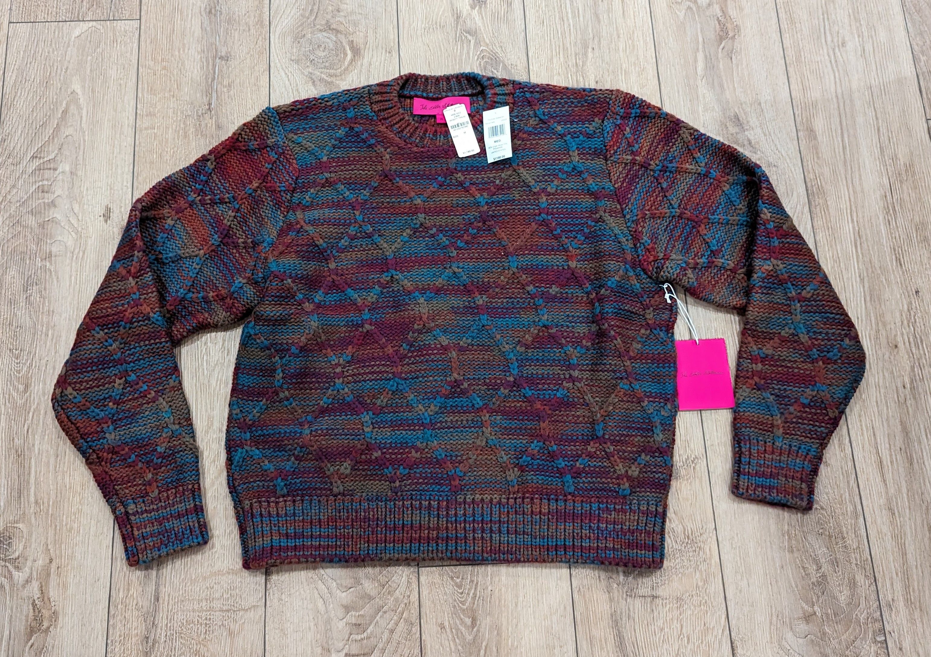 image of Rainbow Melange in The Elder Statesman Marled Wool Blend Sweater Medium, Men's