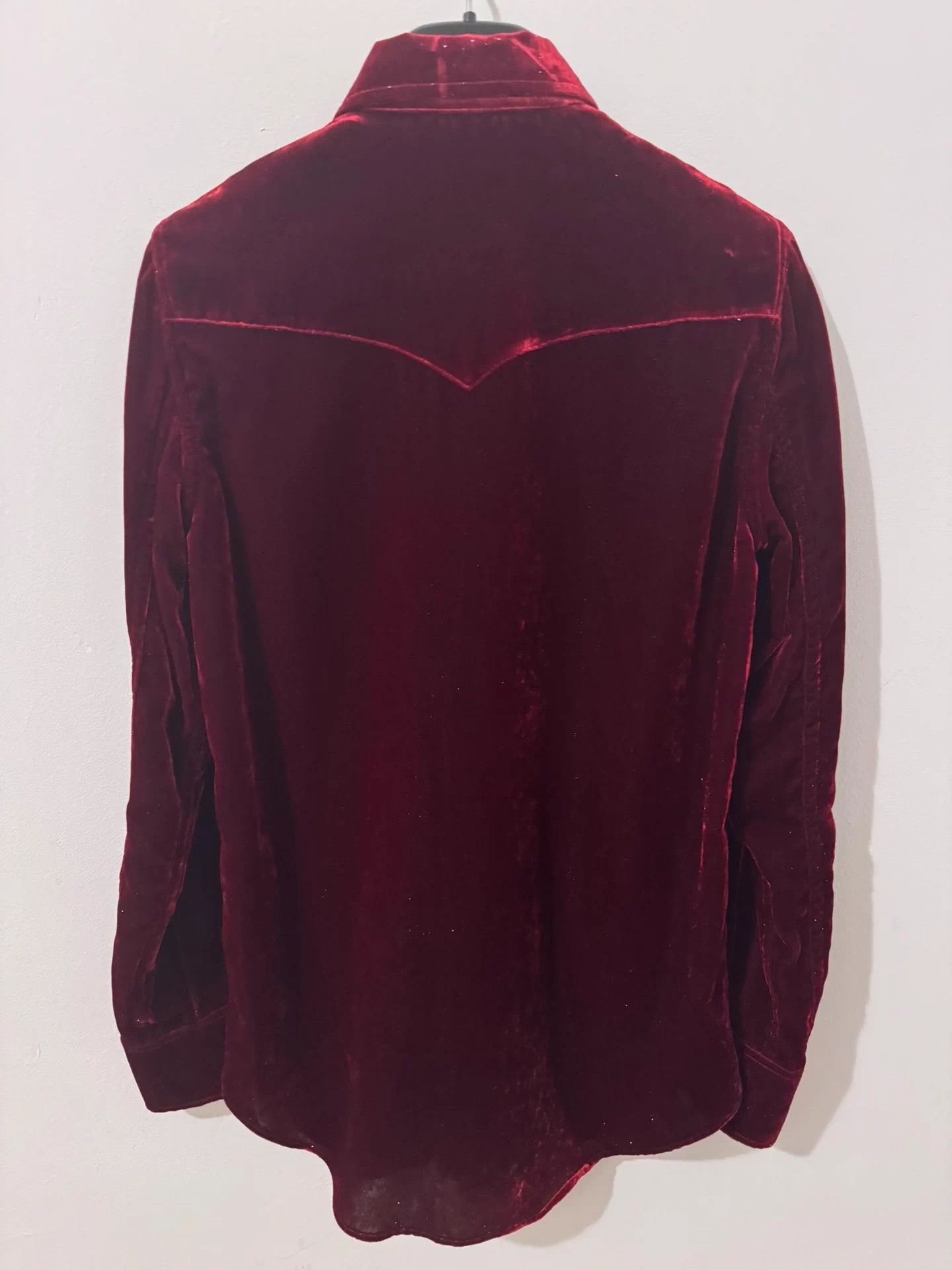 Saint Laurent Paris Authentic Saint Laurent SLP16FW Court Style Velvet Shirt Size US S / EU 44-46 / 1 - 2 Thumbnail