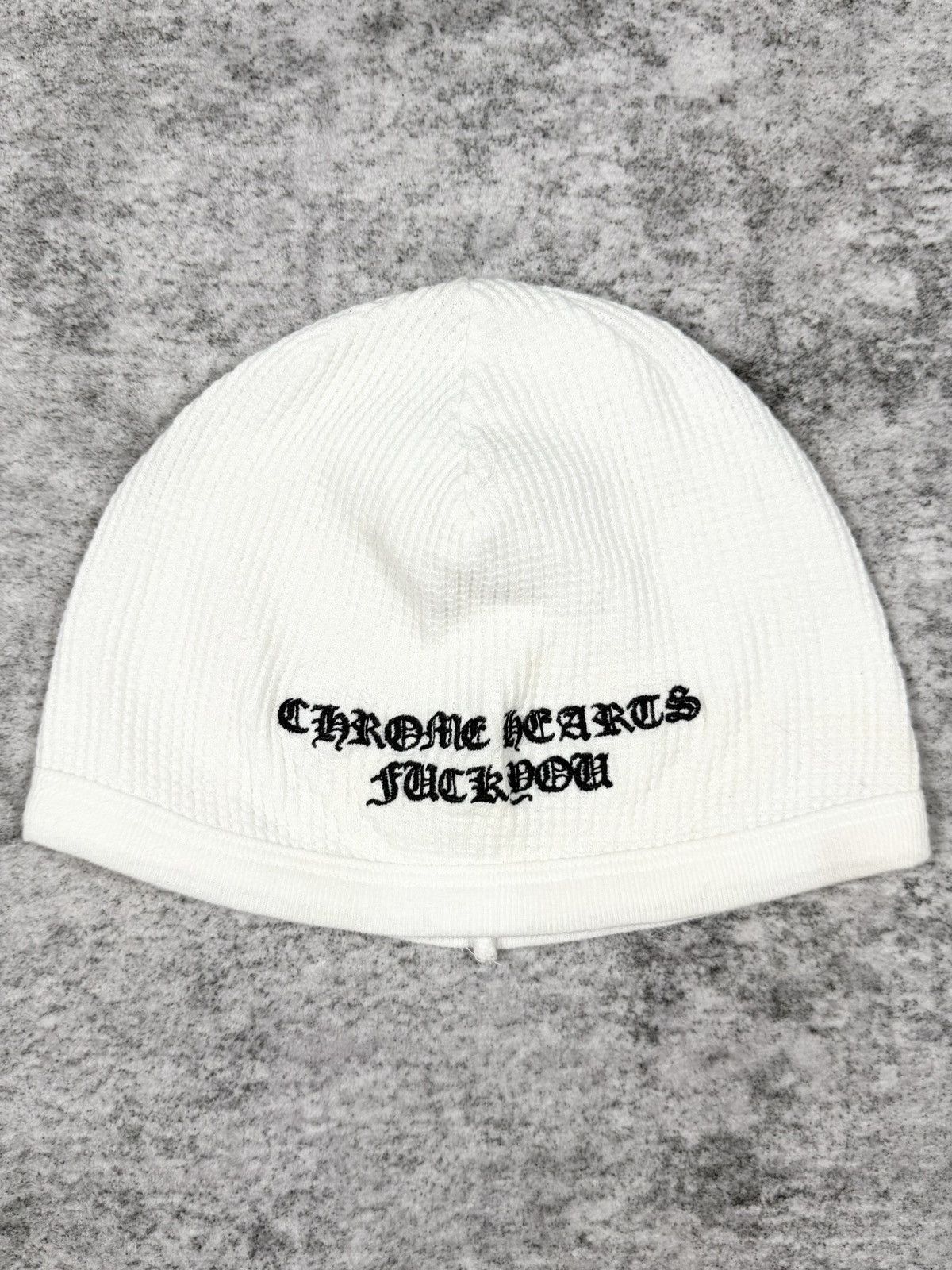 Chrome Hearts Chrome Hearts “Fuck You” Embroidered Thermal Beanie